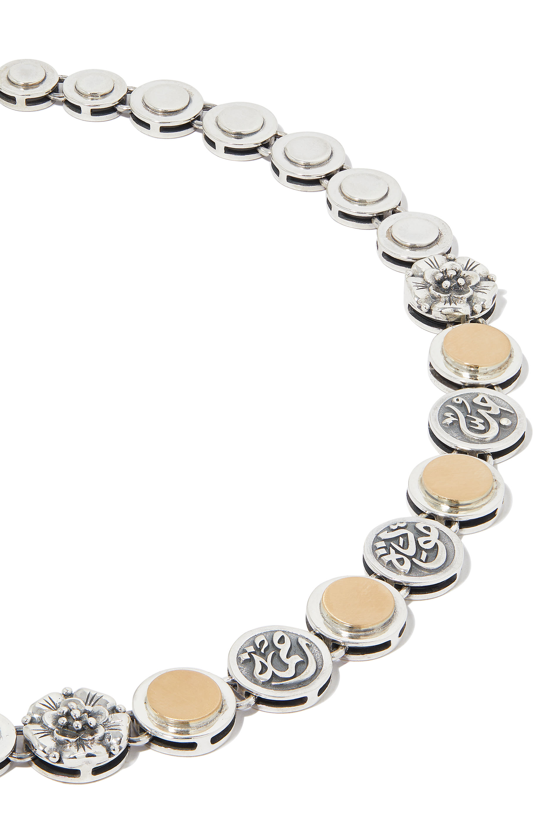 Endearment Necklace, 18k Yellow Gold & Sterling Silver