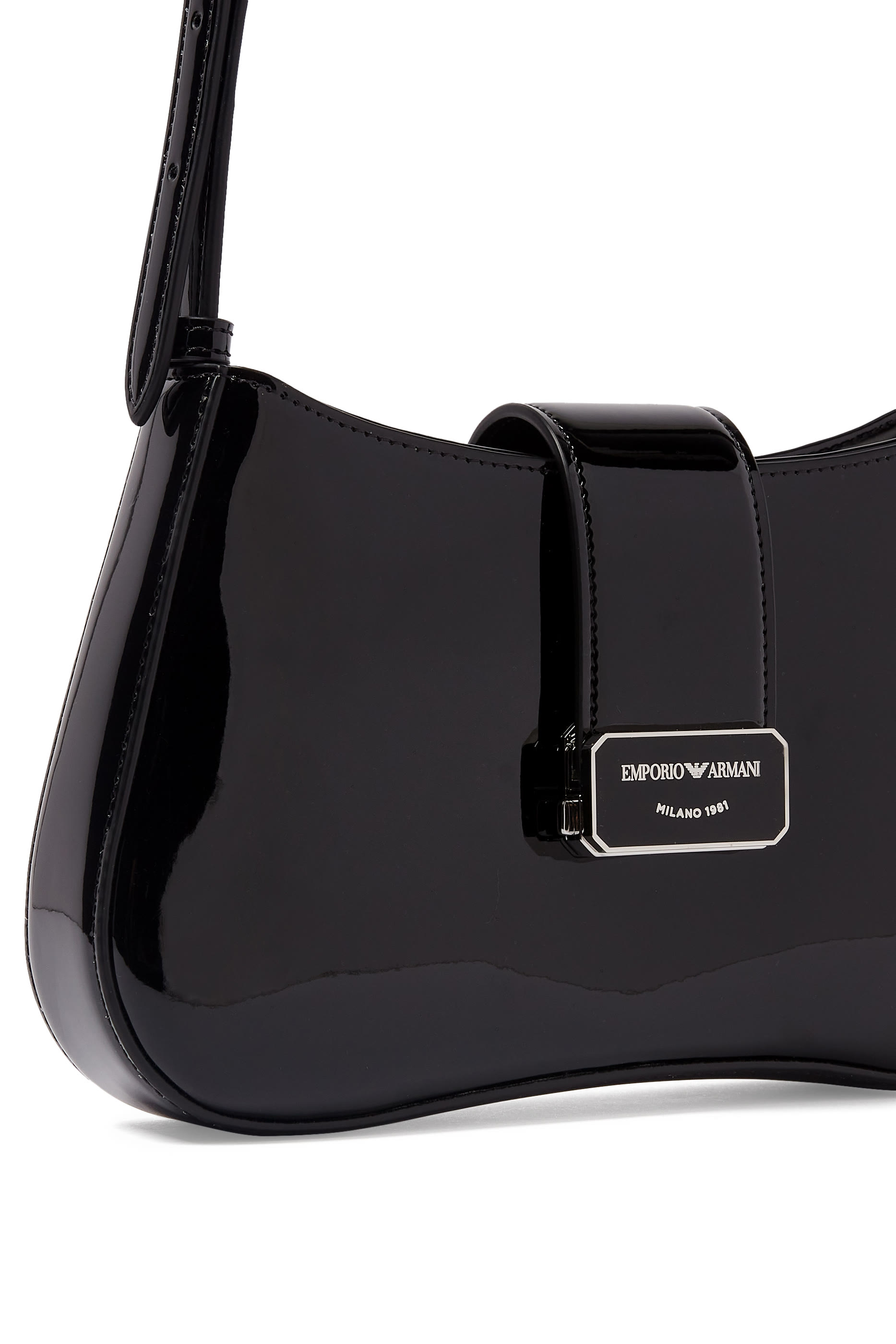 Logo Buckle Hobo Shoulder Bag