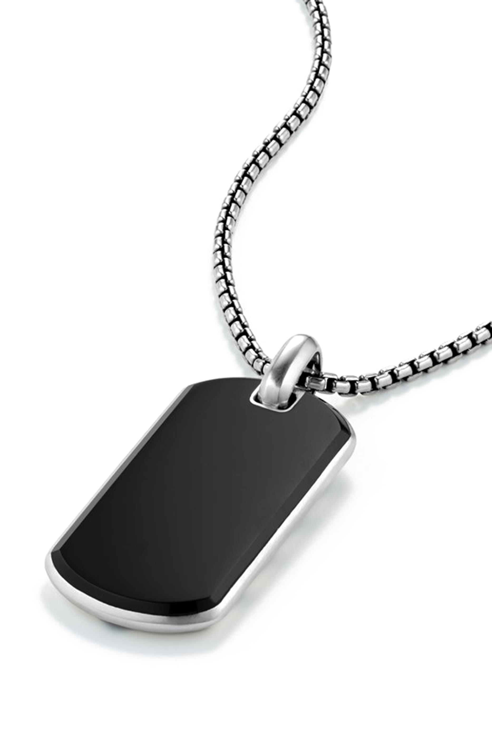 Black Onyx Tag Pendant