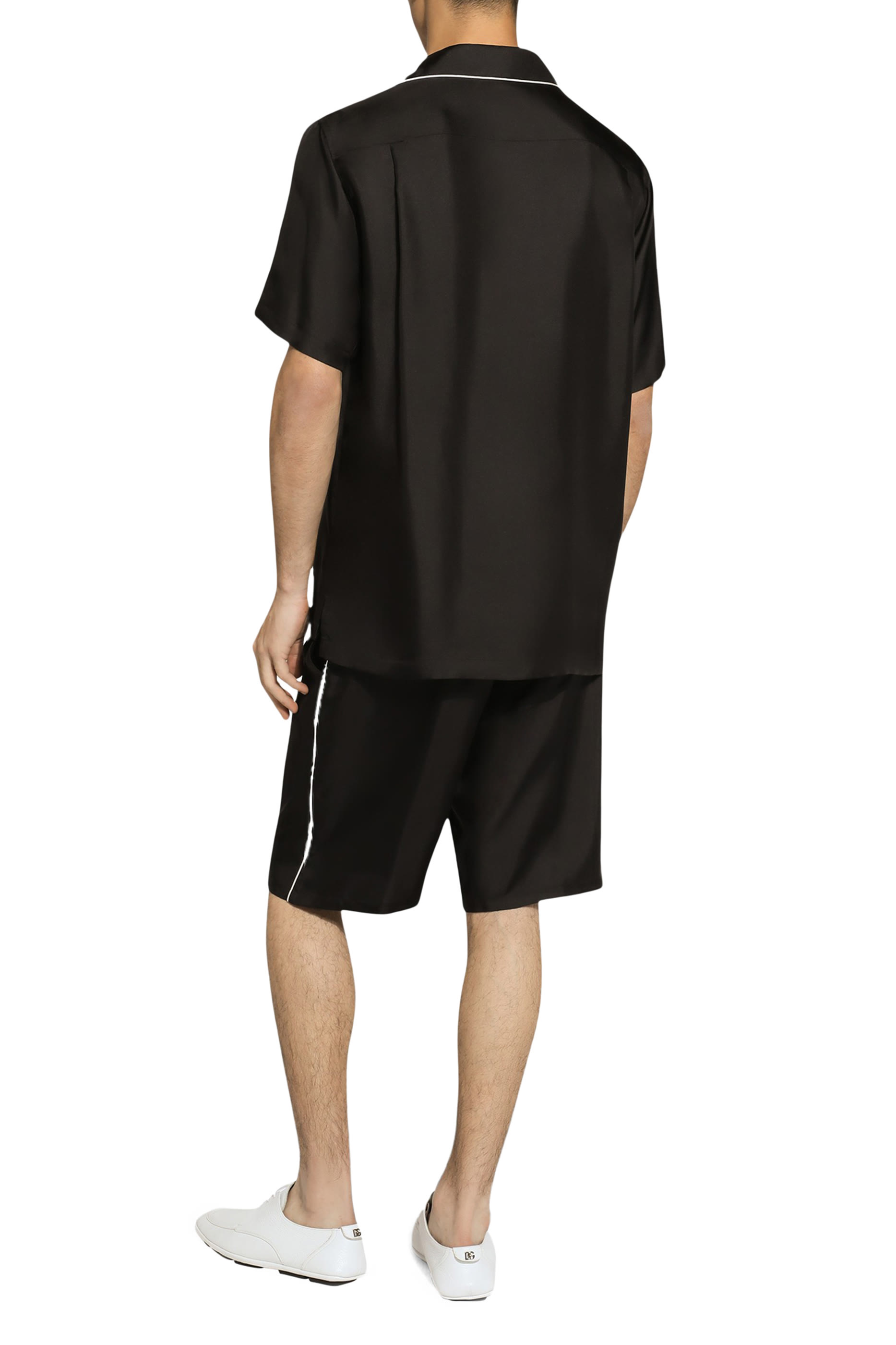 Embroidered Silk Jogging Shorts