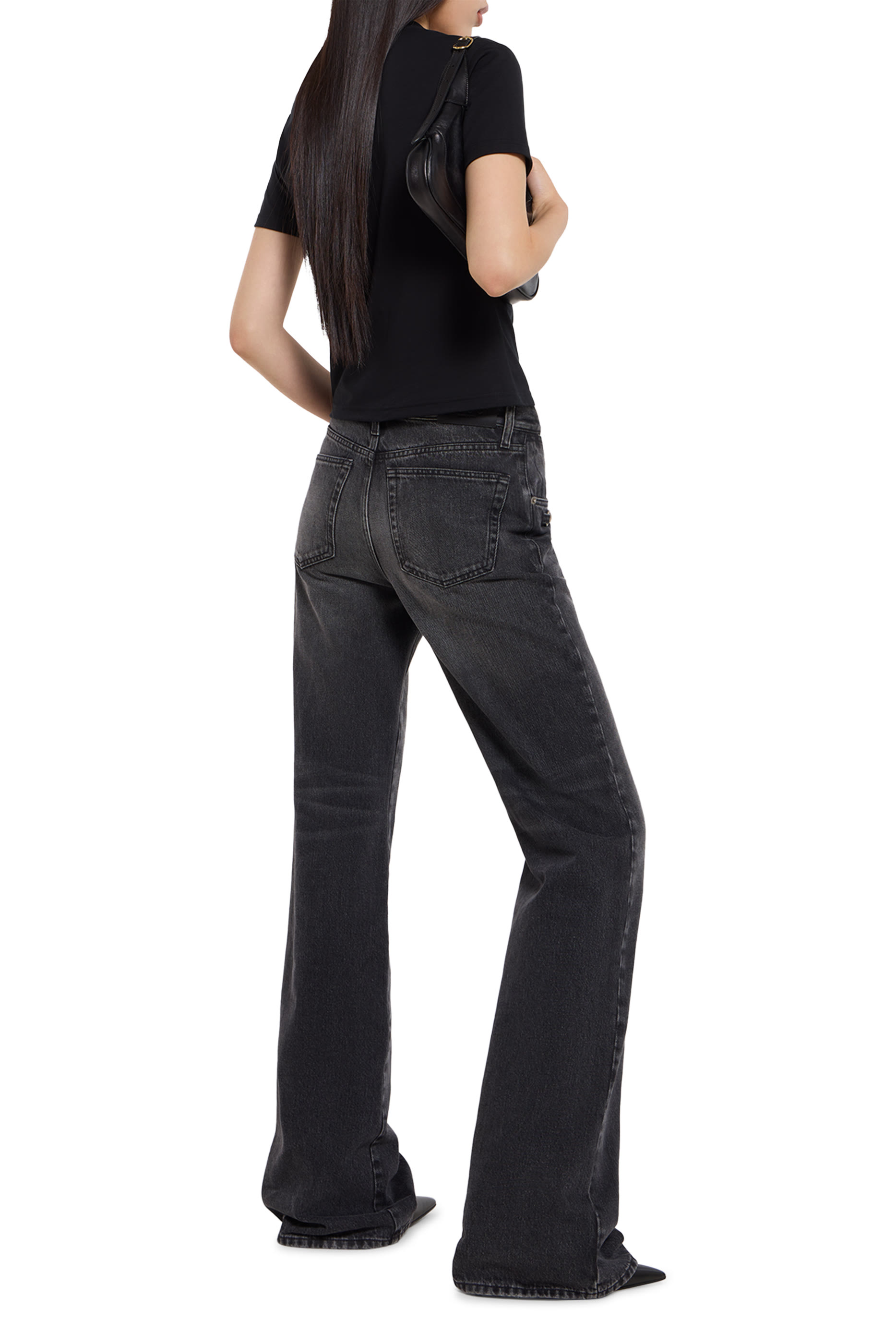  Cotton Denim Pants with Horsebit