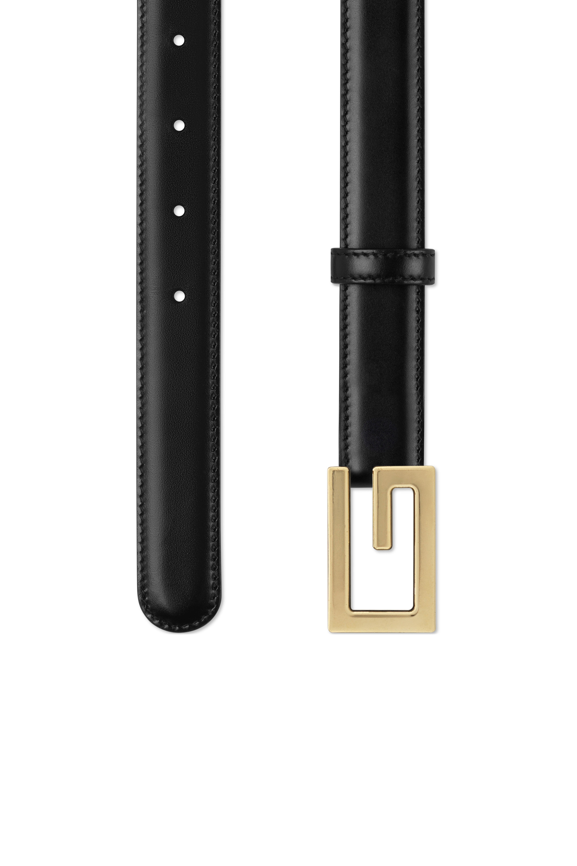 Leather Belt With G Buckle