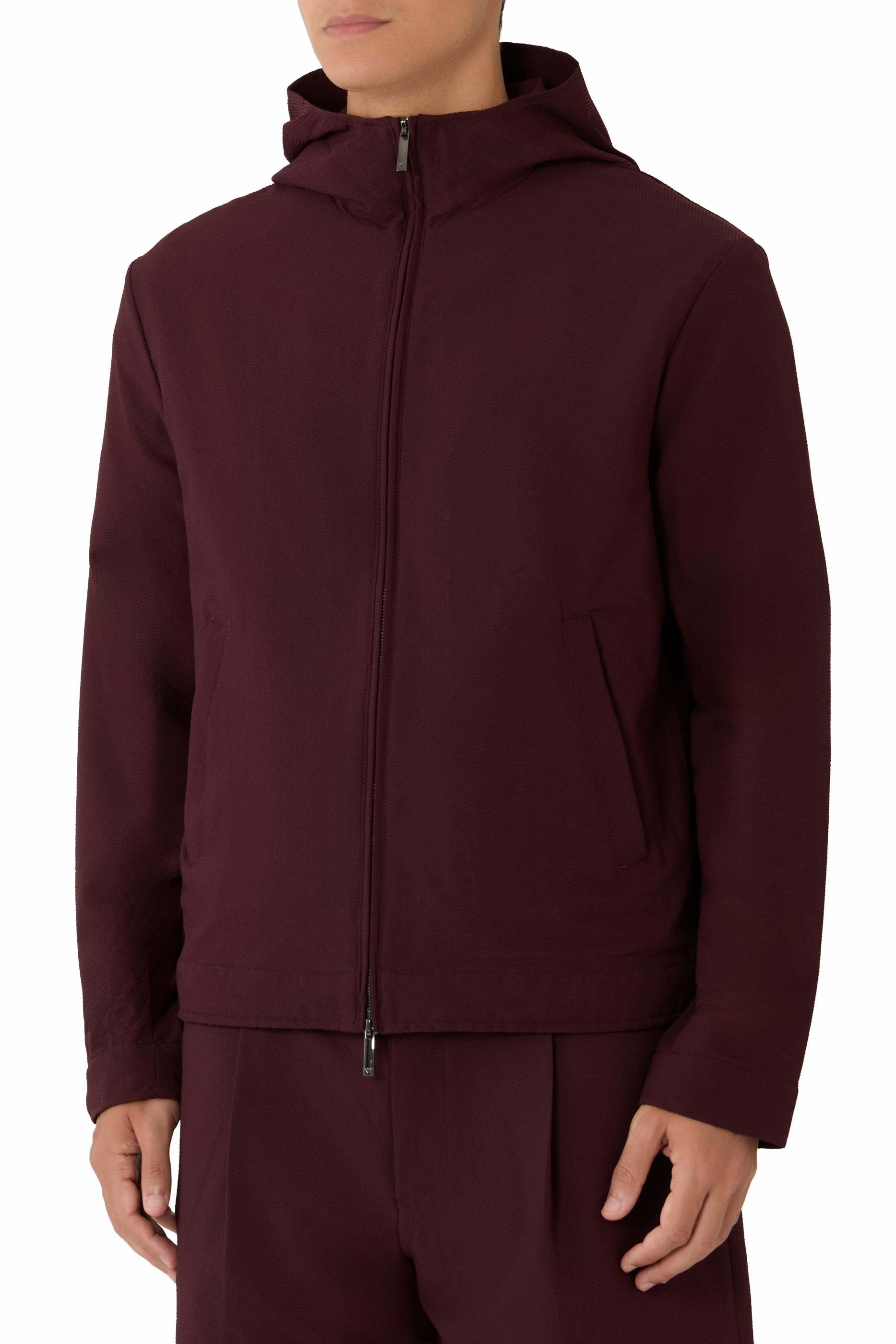 Down and Feather Padding Blouson Jacket