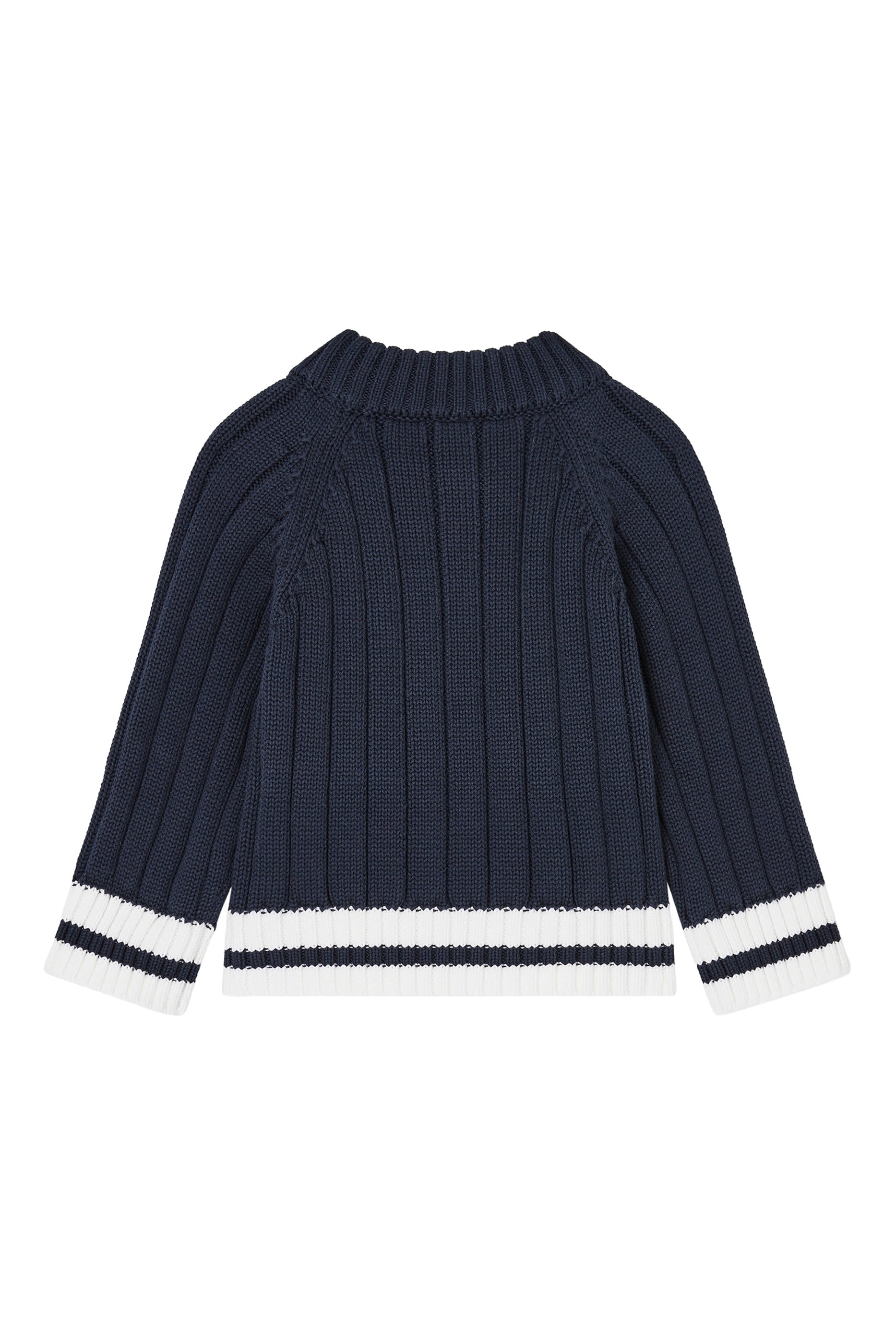 Kids Eagle Logo Ribbed Knit Cardigan