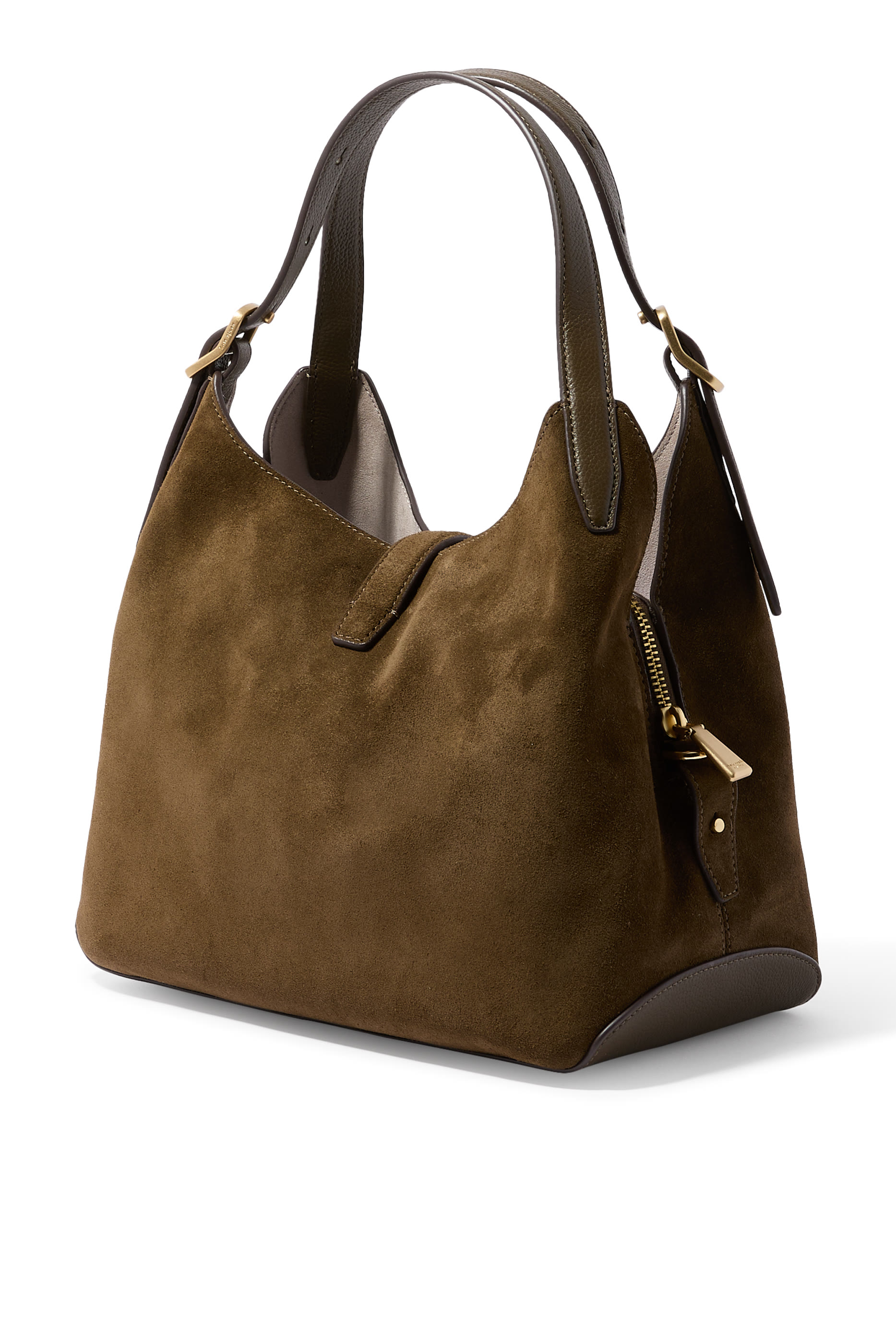 Deco Suede Crossbody Tote Bag