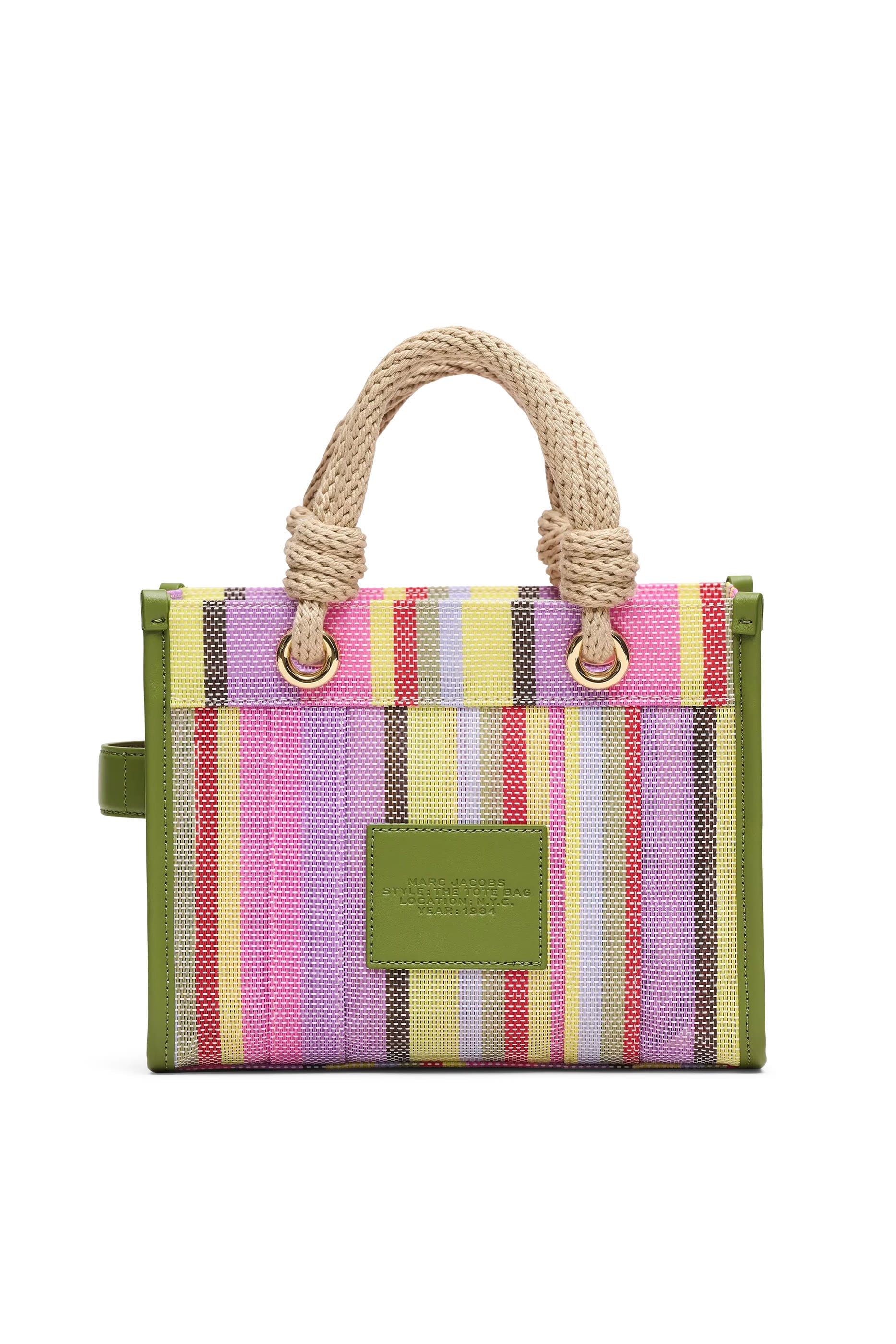 Stripe Mesh Small Tote Bag