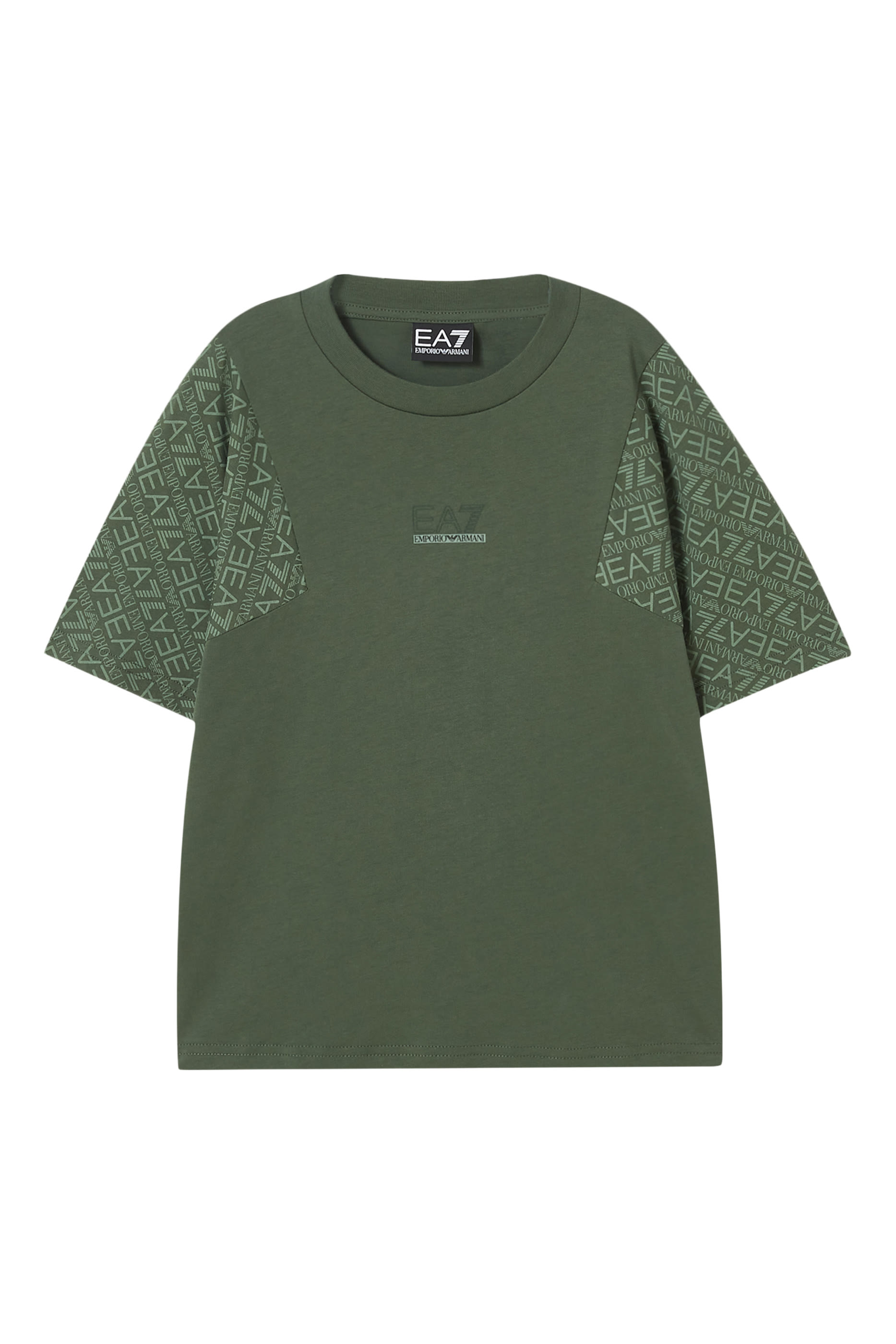 Kids EA7 Monogram Logo T-Shirt