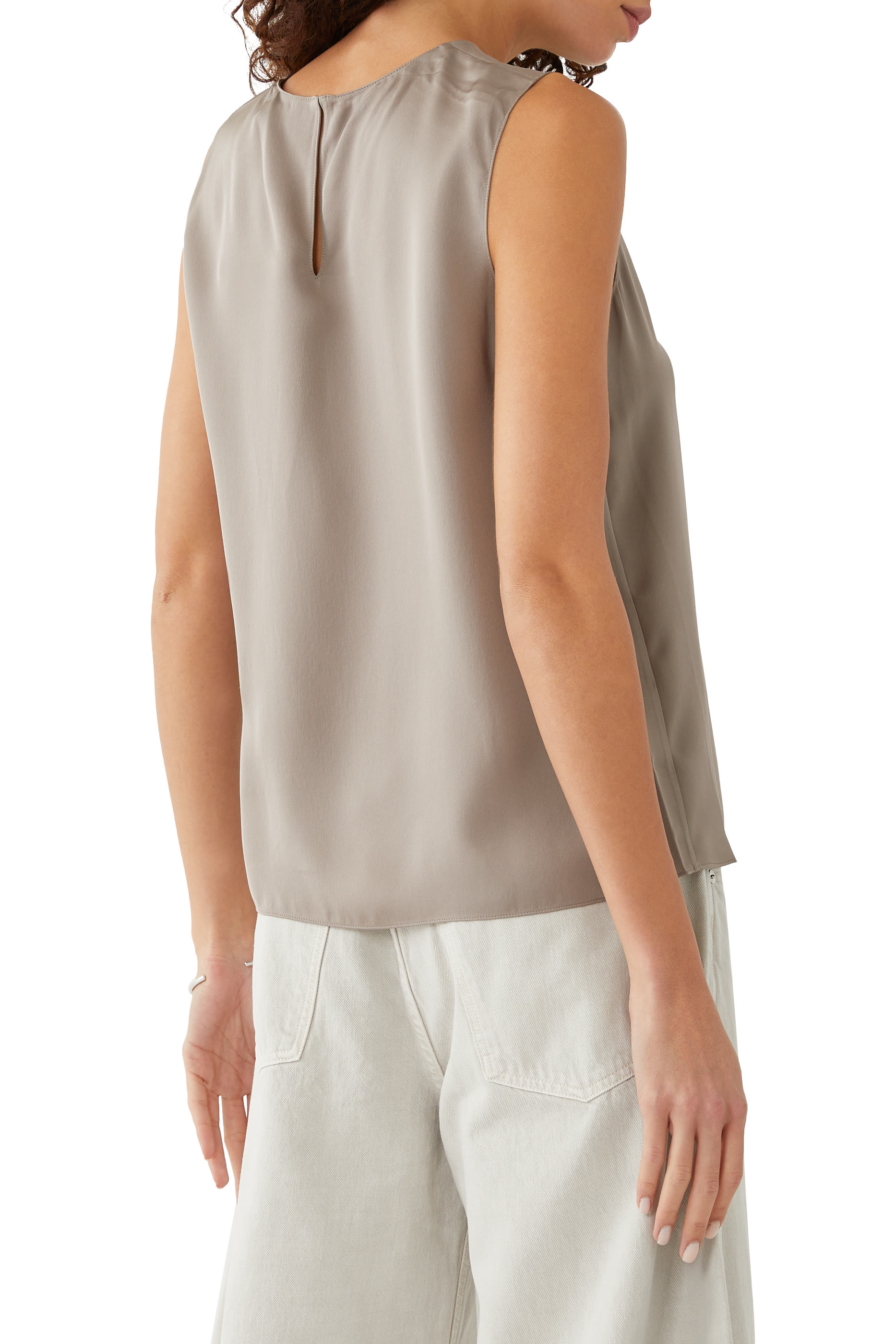 Shell Top in Silk Georgette