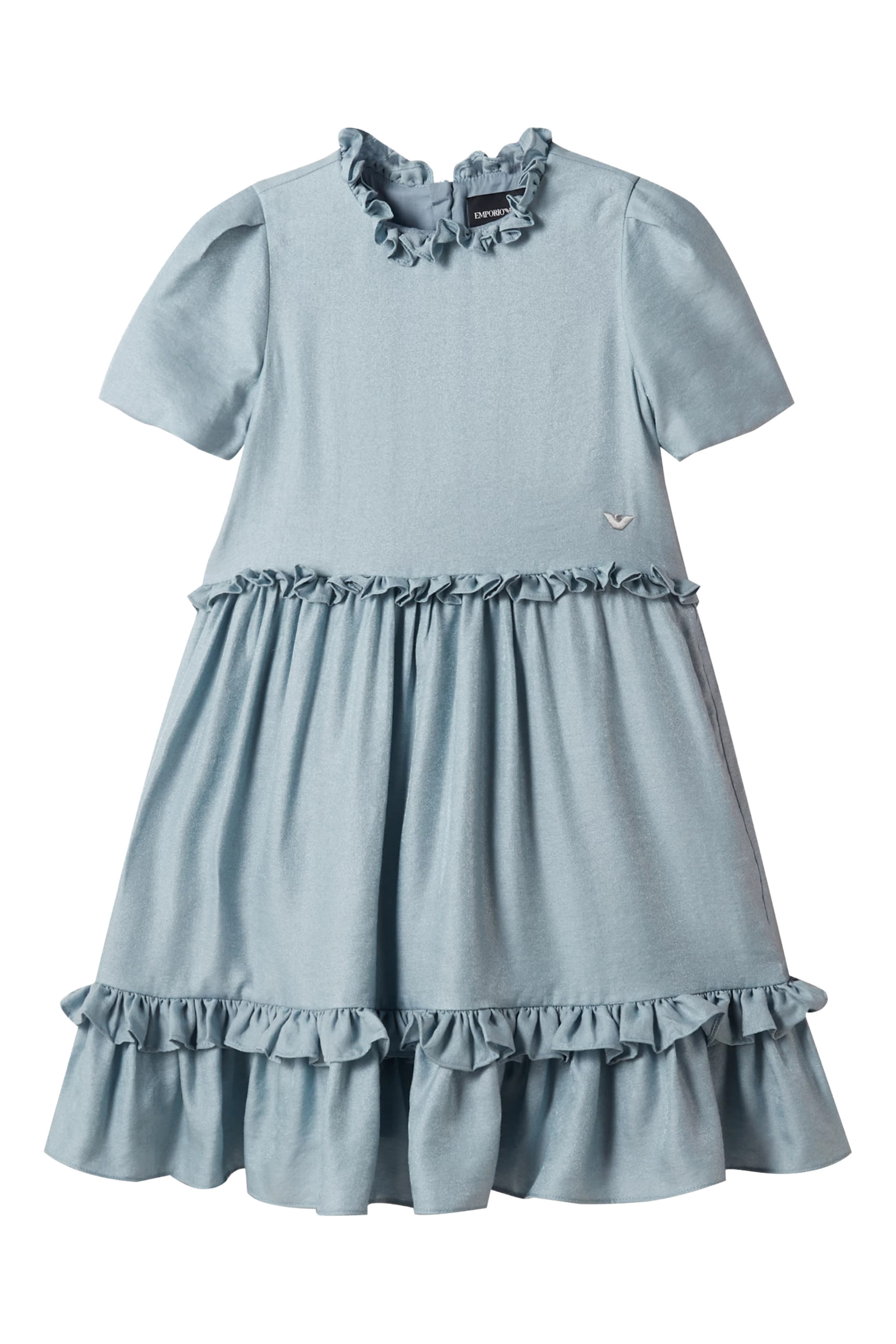 Kids Shimmery Ruffled Dress