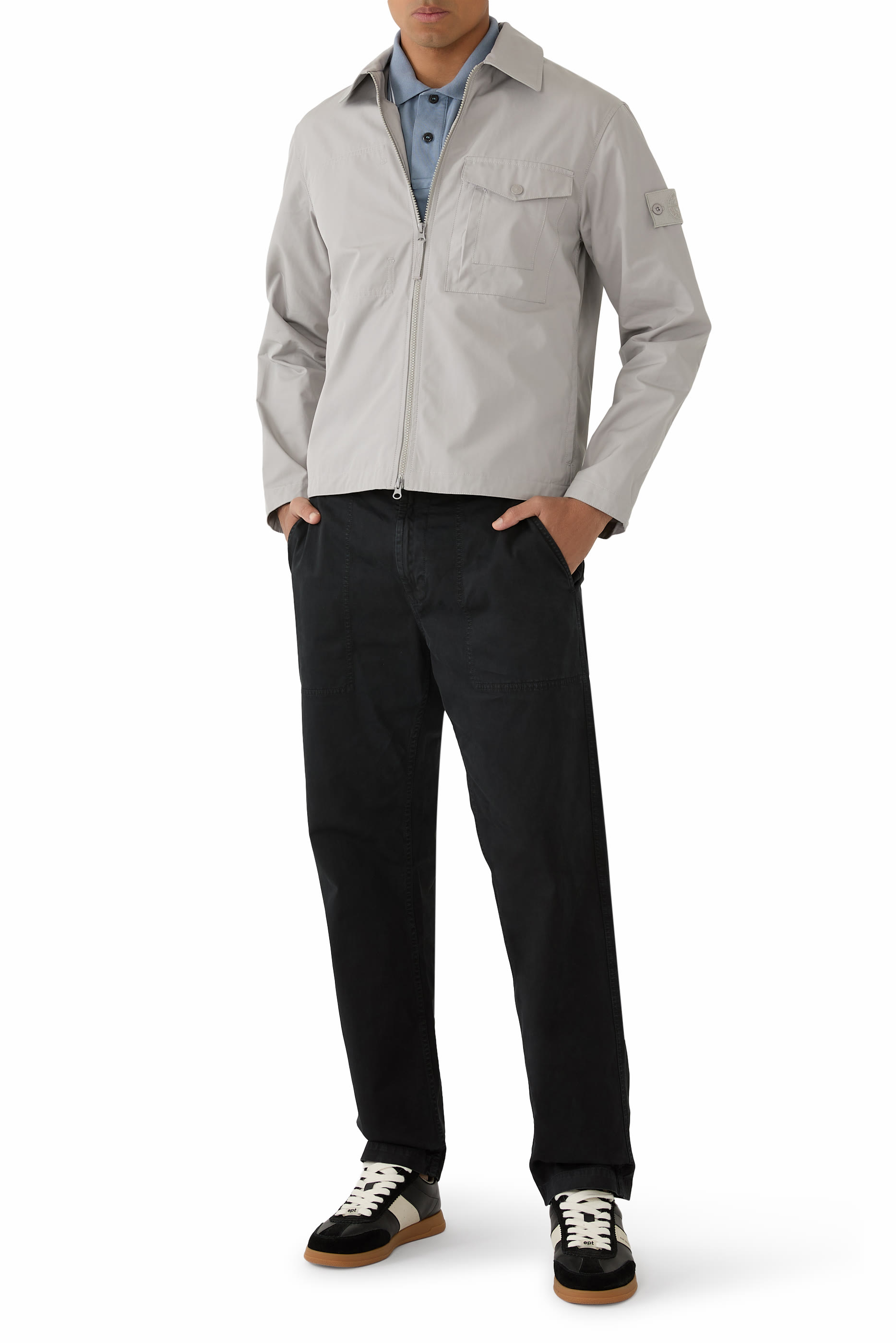 Old Effect Pocket Fatigue Trousers