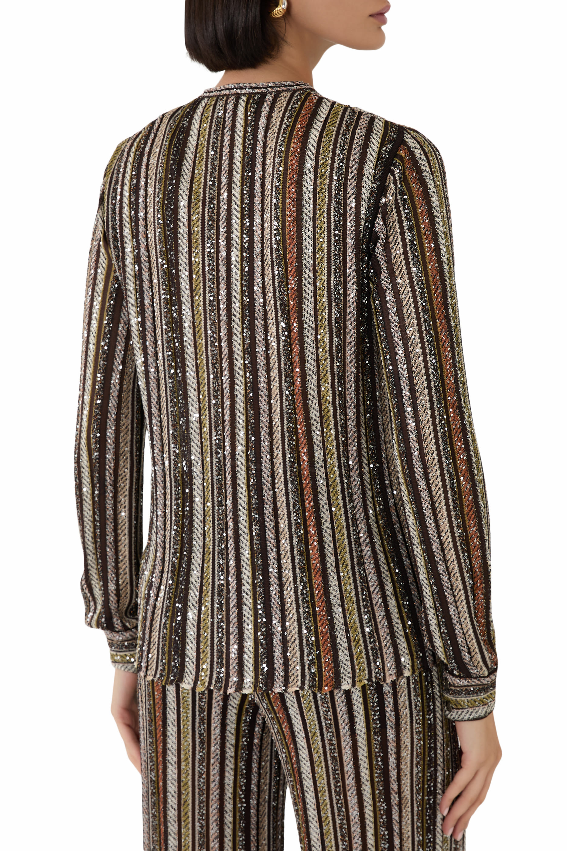 Henley Blouse with Mandarin Collar