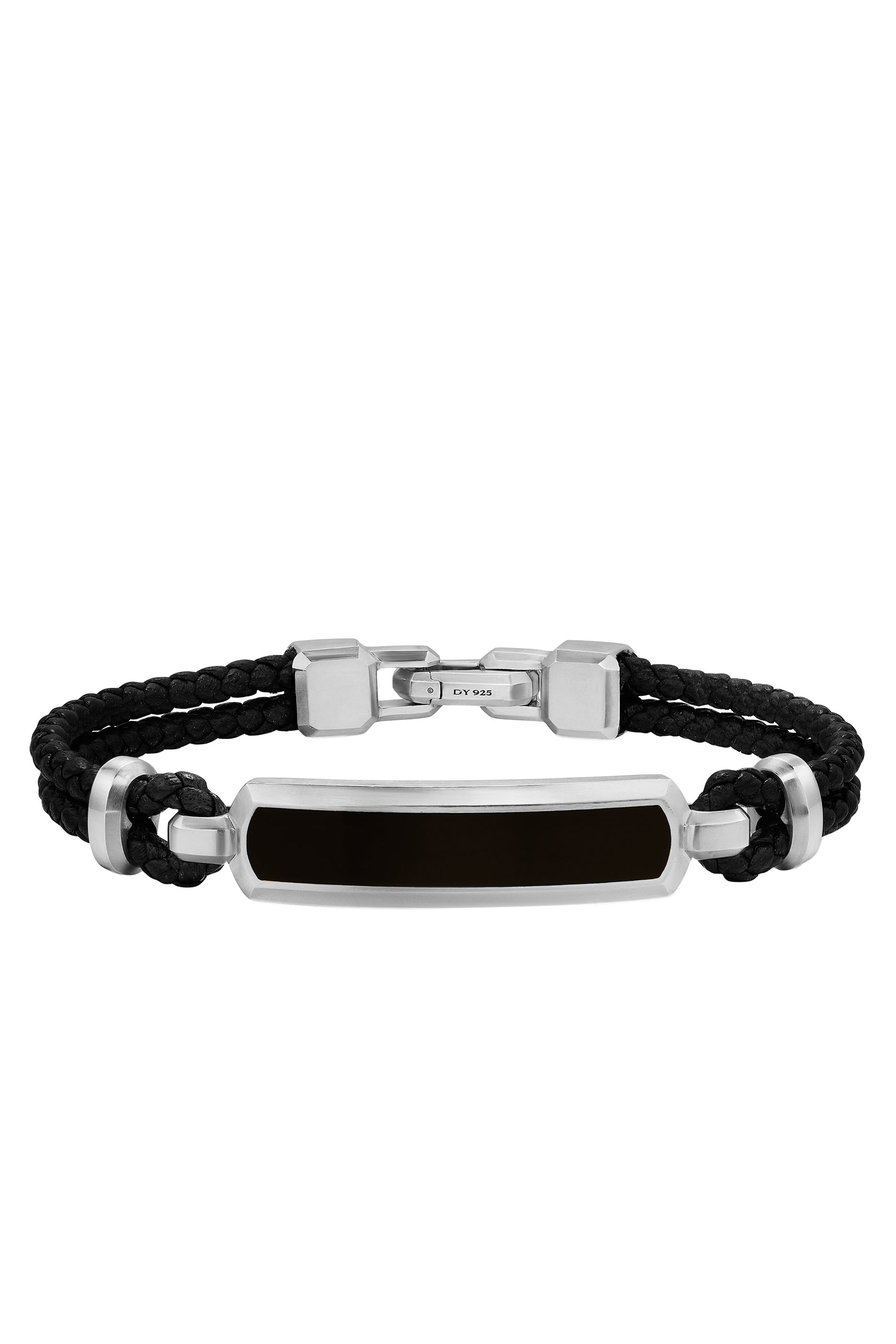 Streamline&reg; ID Bar Bracelet, Sterling Silver & Leather