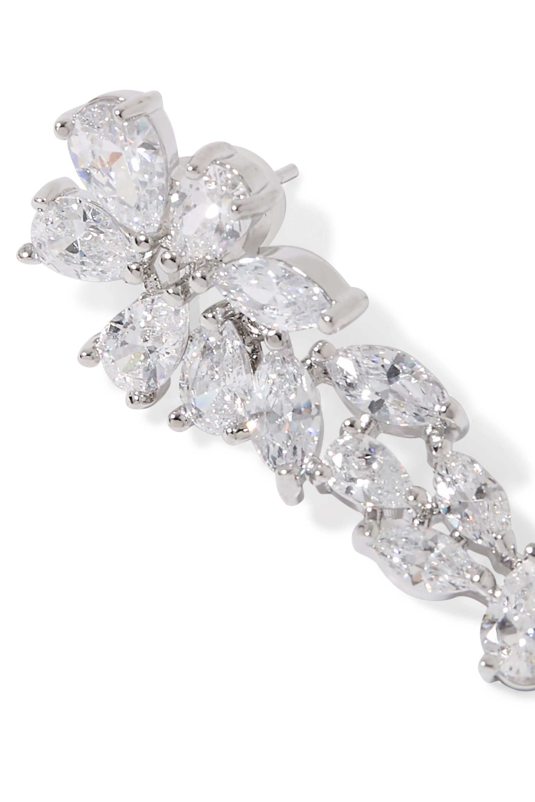 Estelle Earrings, Sterling Silver &  Cubic Zirconia 