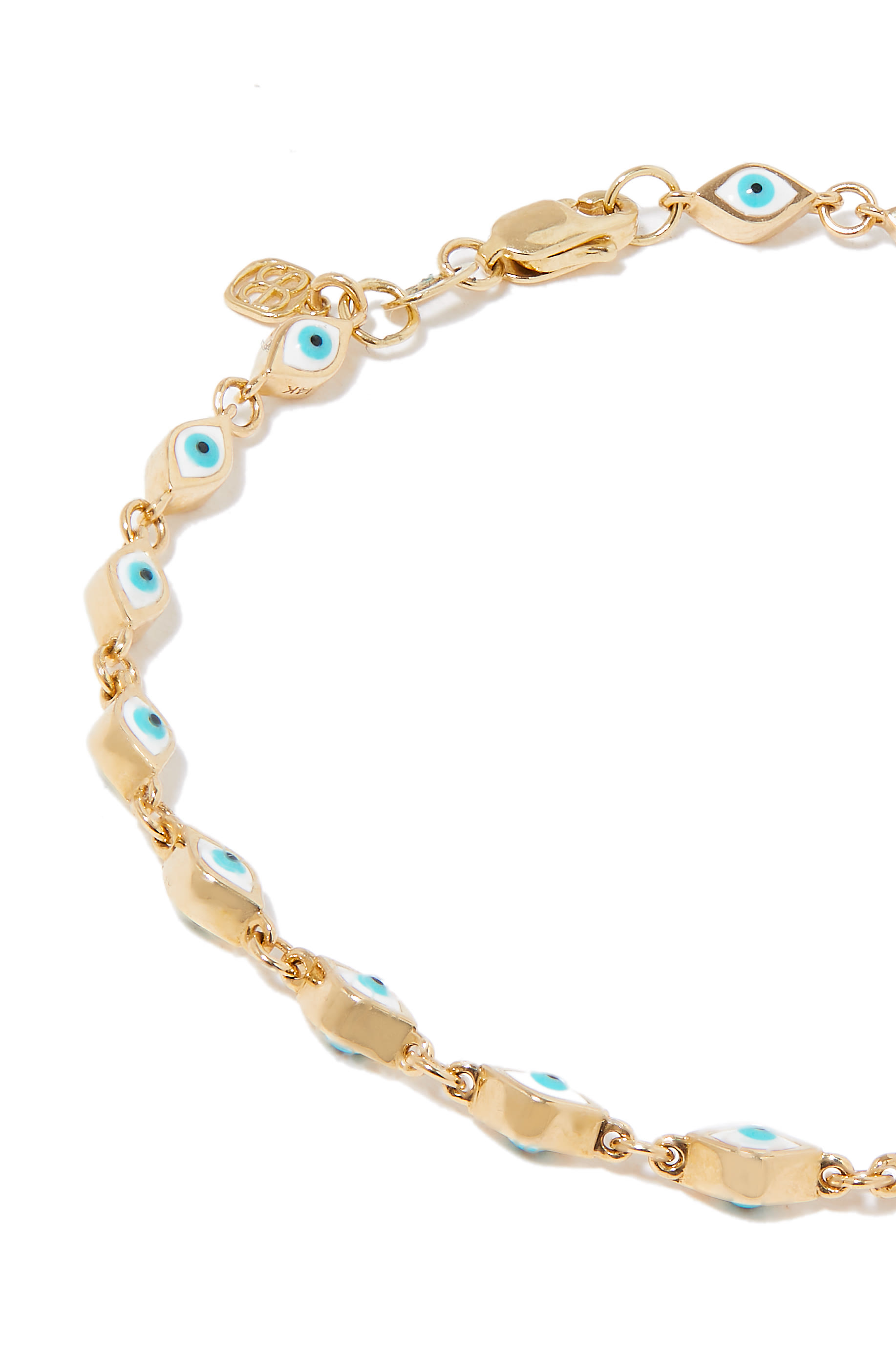 Multi Mini Eye Bracelet, 14k Yellow Gold & Enamel