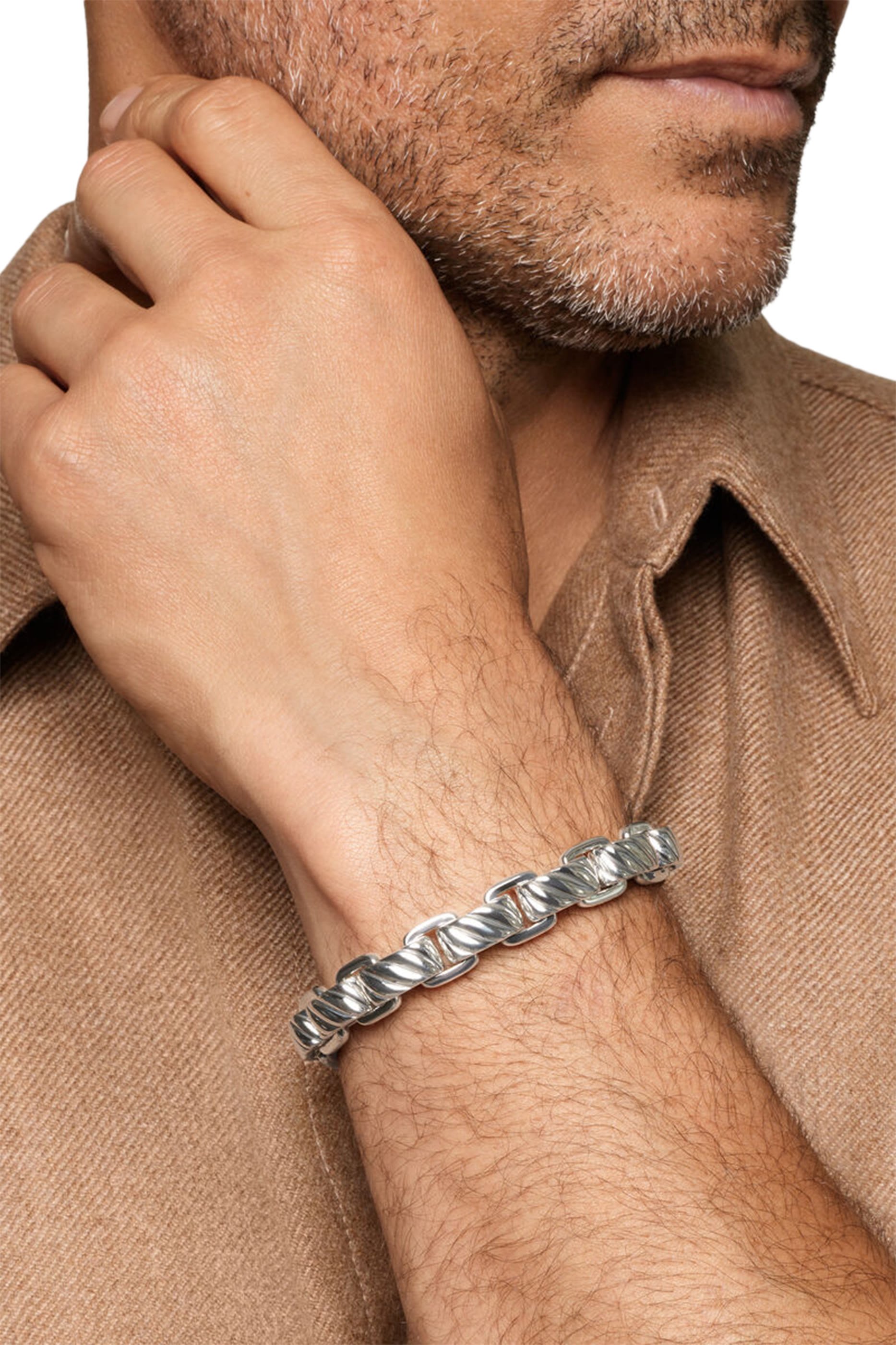 Sculpted Cable Link Bracelet