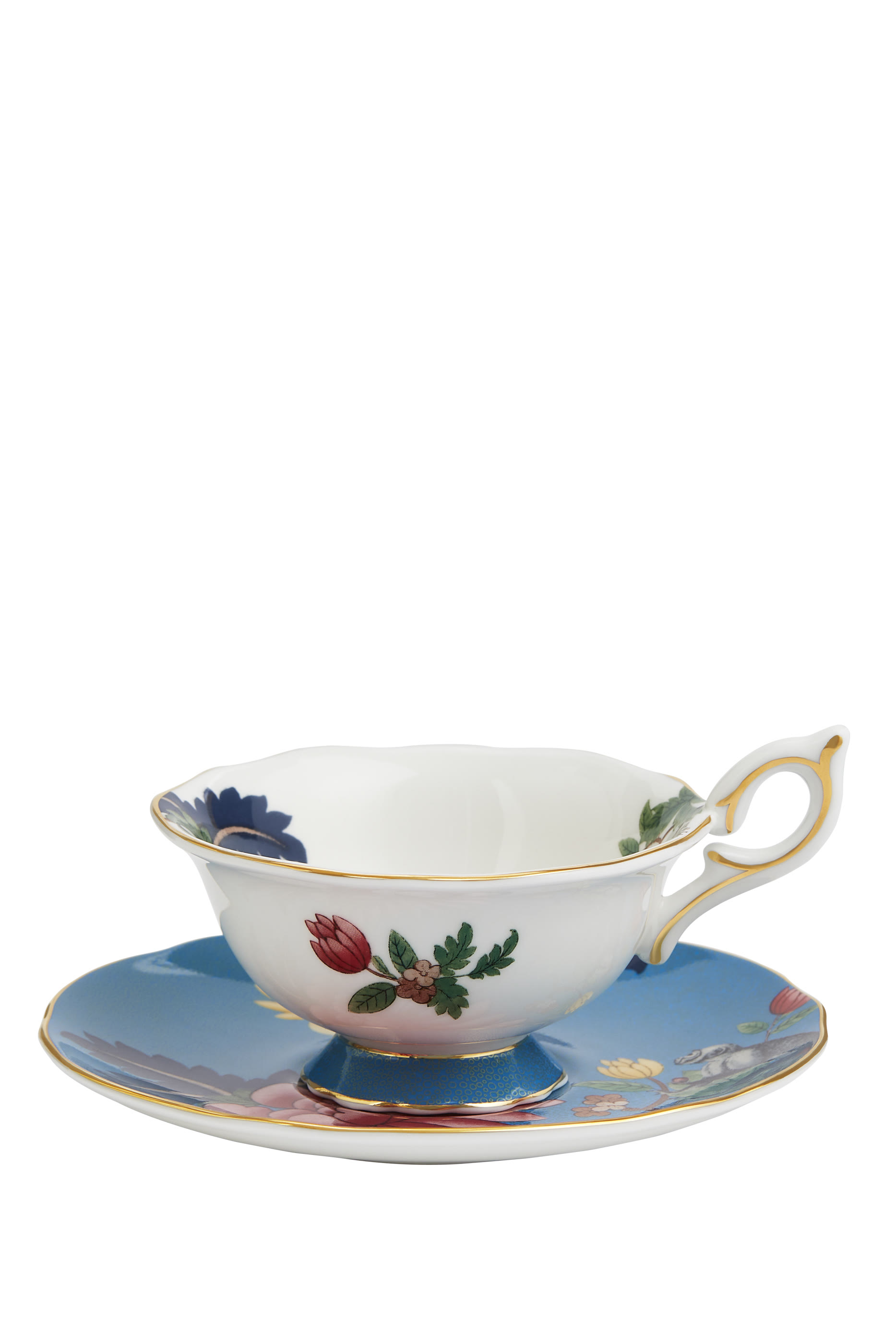 Wonderlust Sapphire Garden Teacup & Saucer