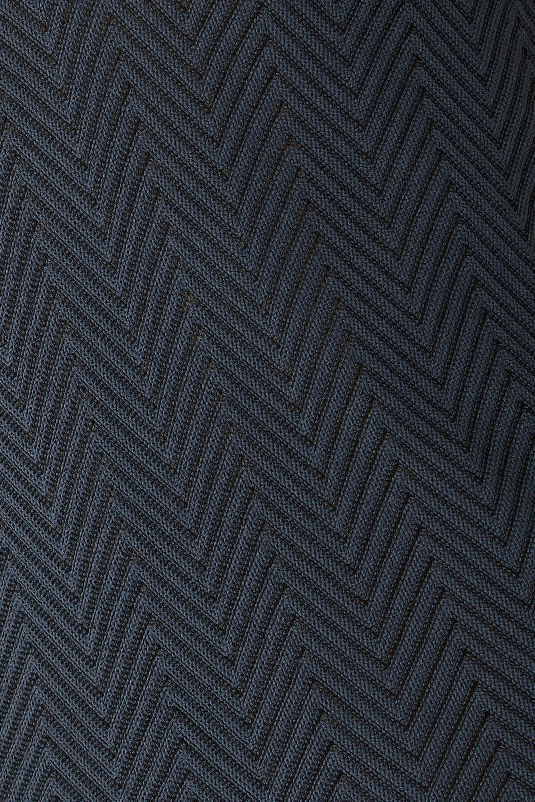 Tone-on-Tone Zigzag Cotton & Viscose Tank Top