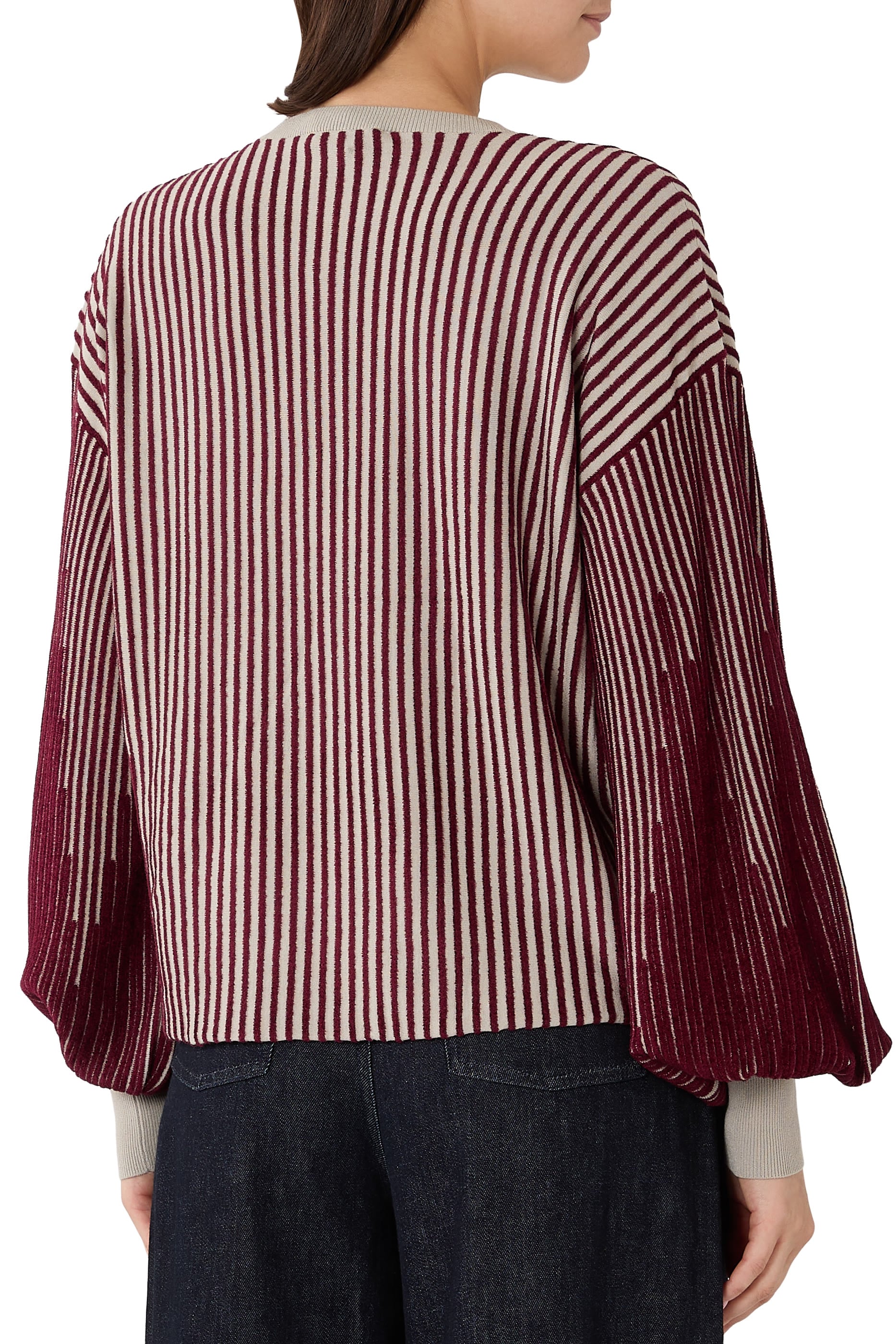 Balloon Sleeves Viscose Pullover 