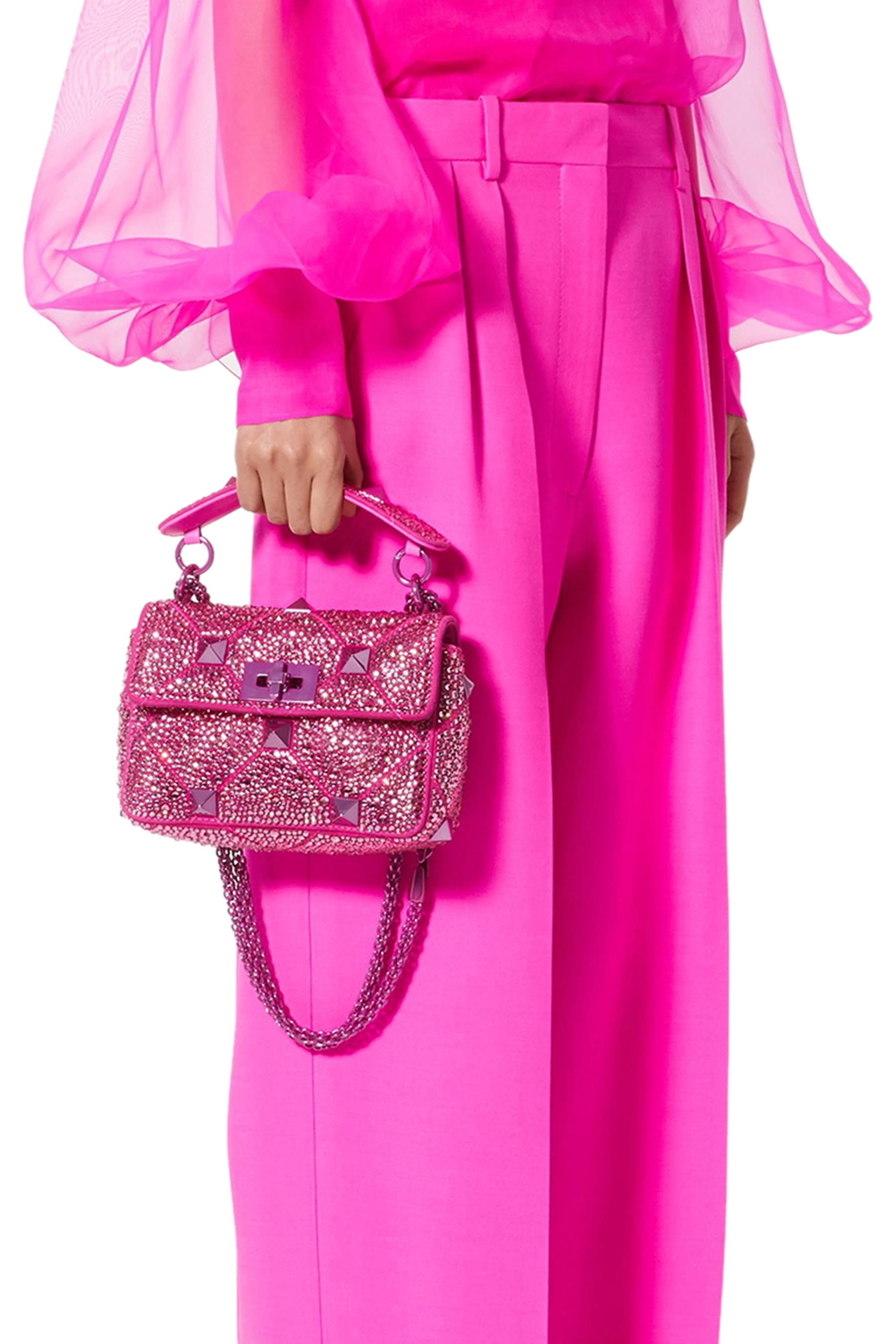  Small Roman The Stud Crystal Shoulder Bag