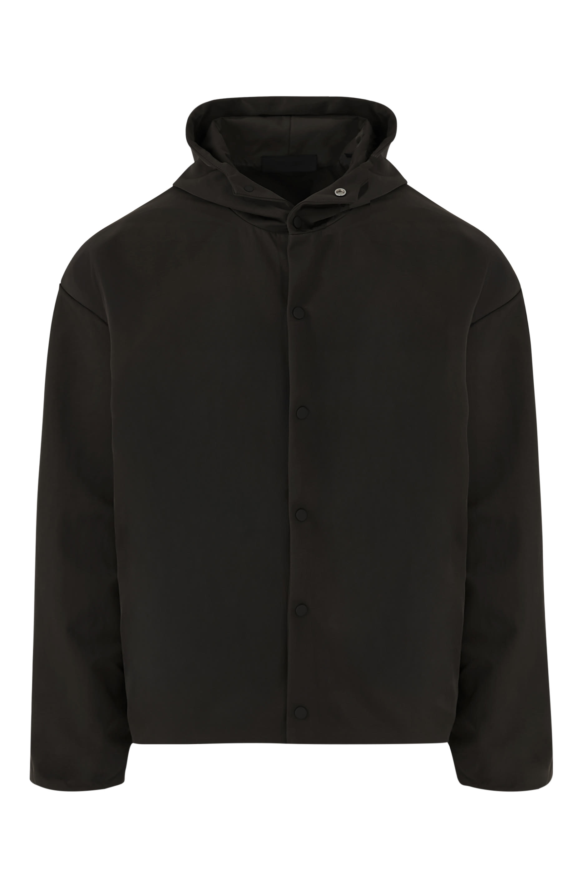 Textured Nylon Hooded Coaches Jacket