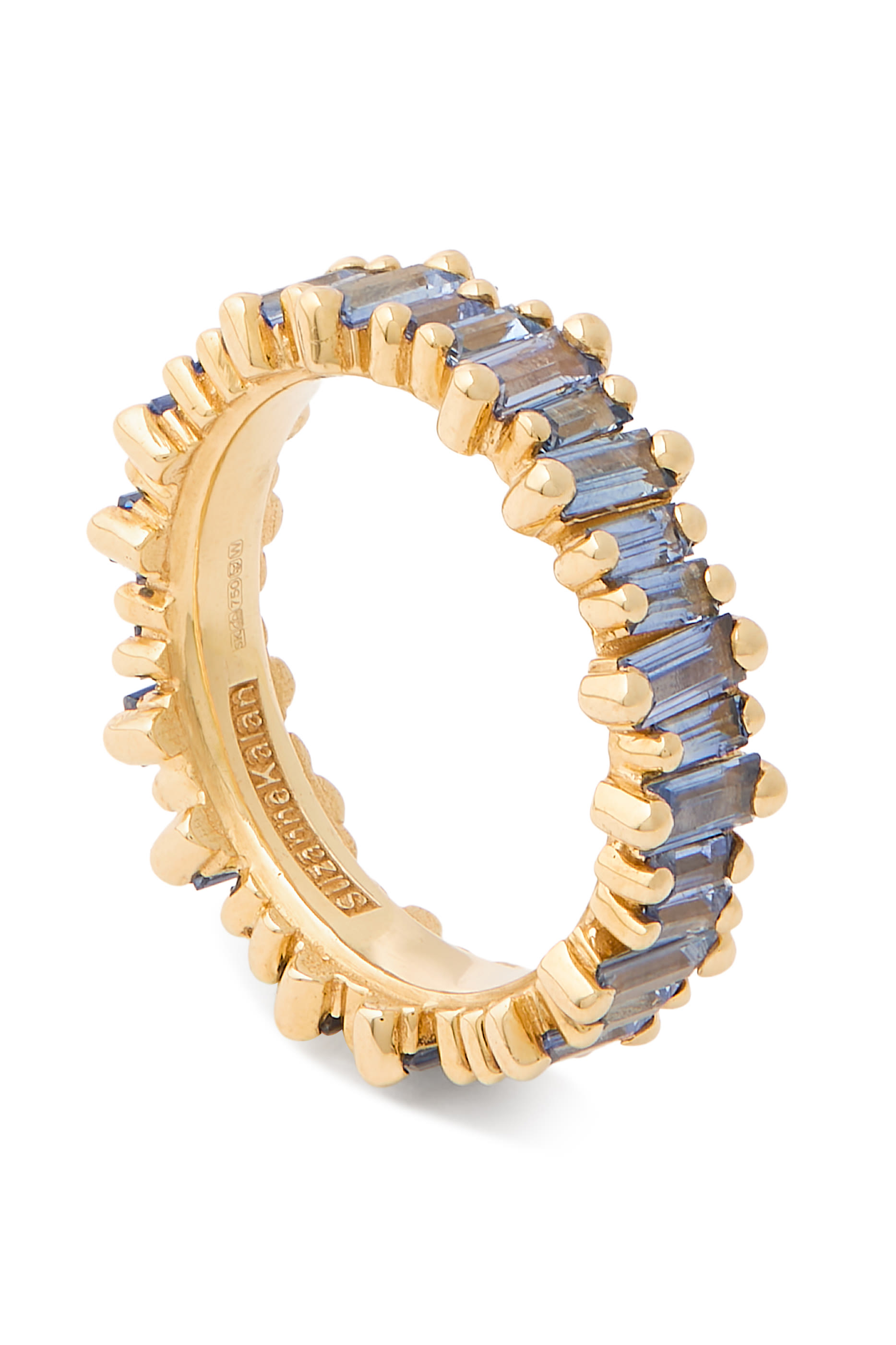 Fireworks Asymmetrical Band, 18k Yellow Gold & Sapphire
