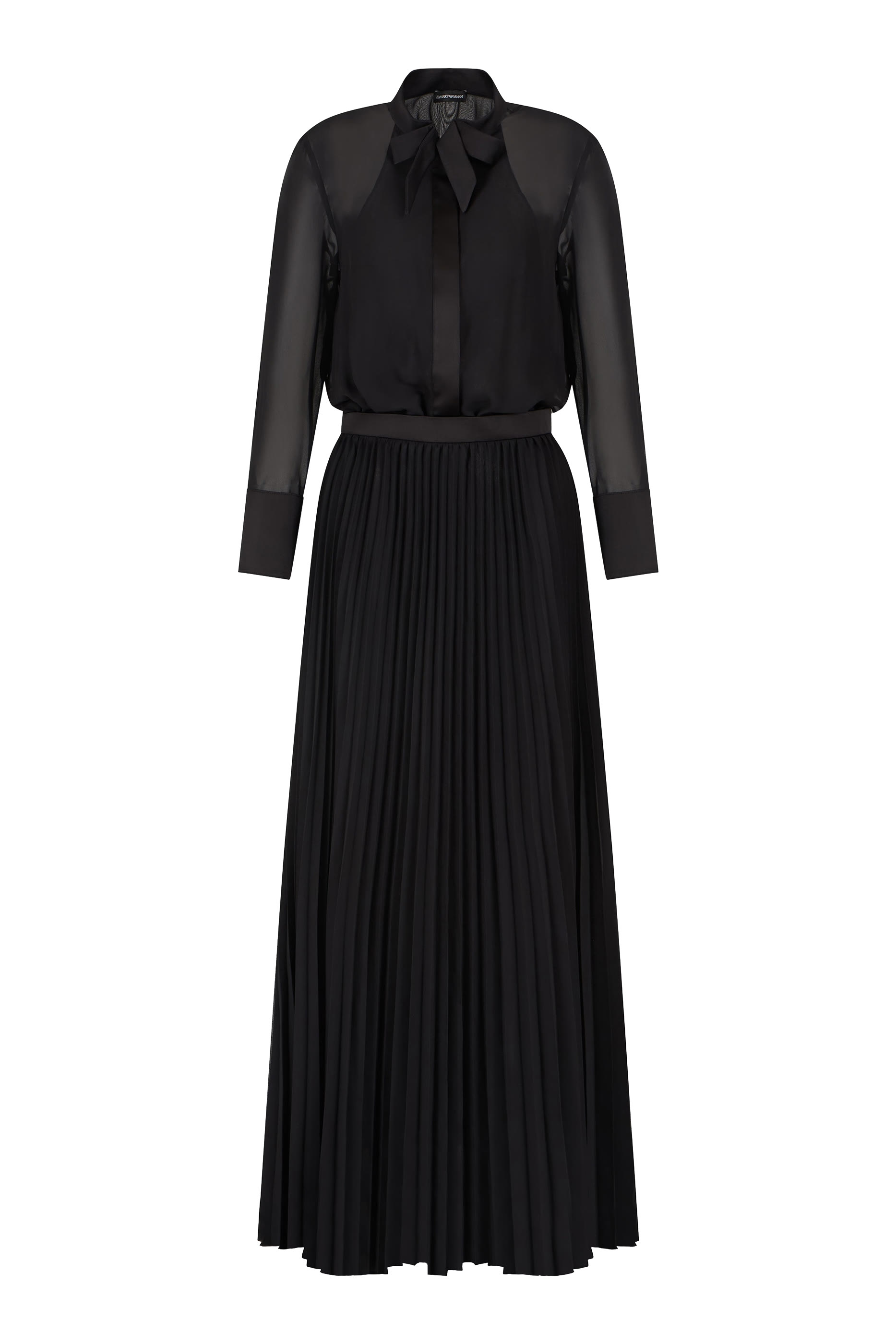 Technical Georgette Two-Piece Effect Long Dress