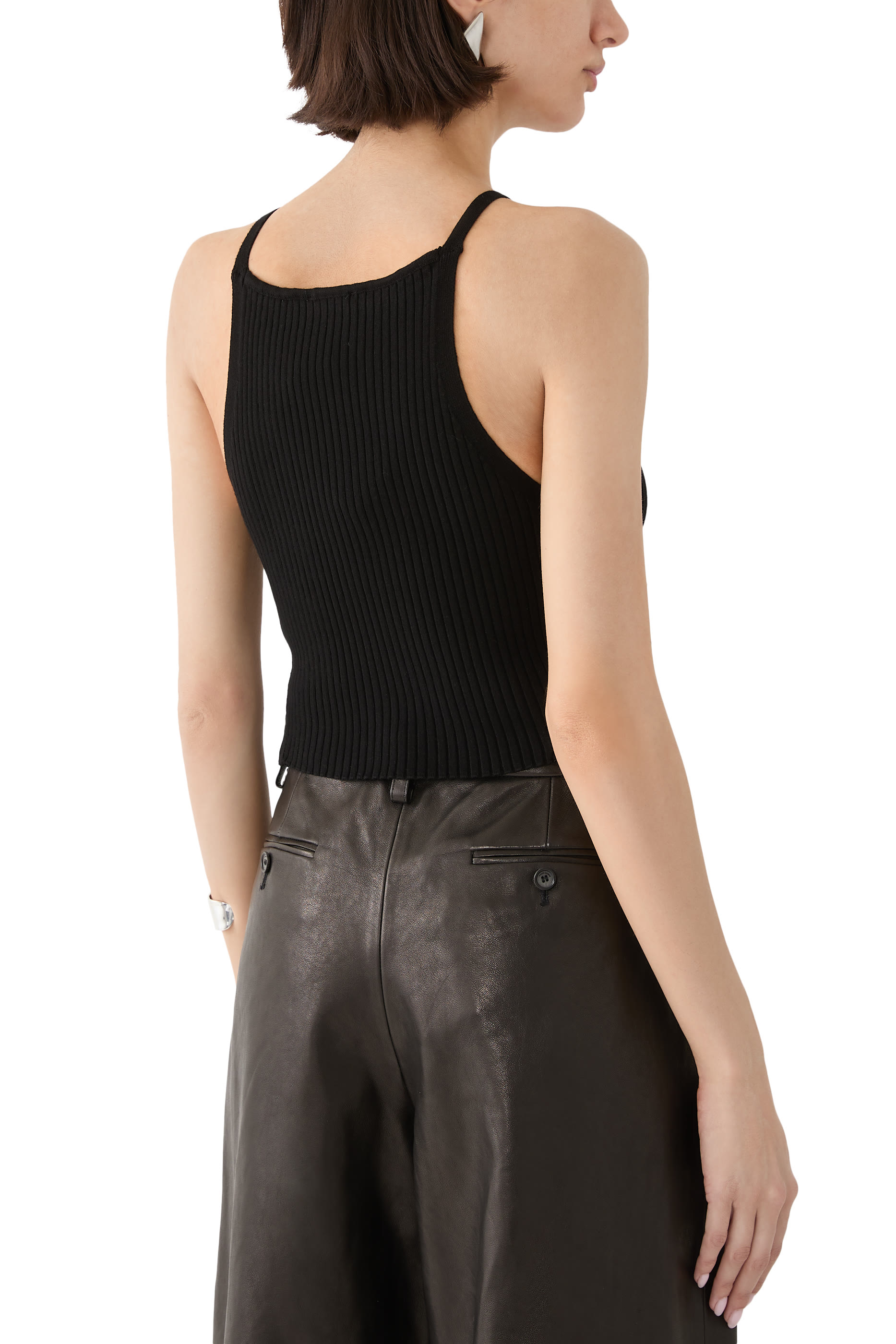  Signature Pointy Rib Knit Top