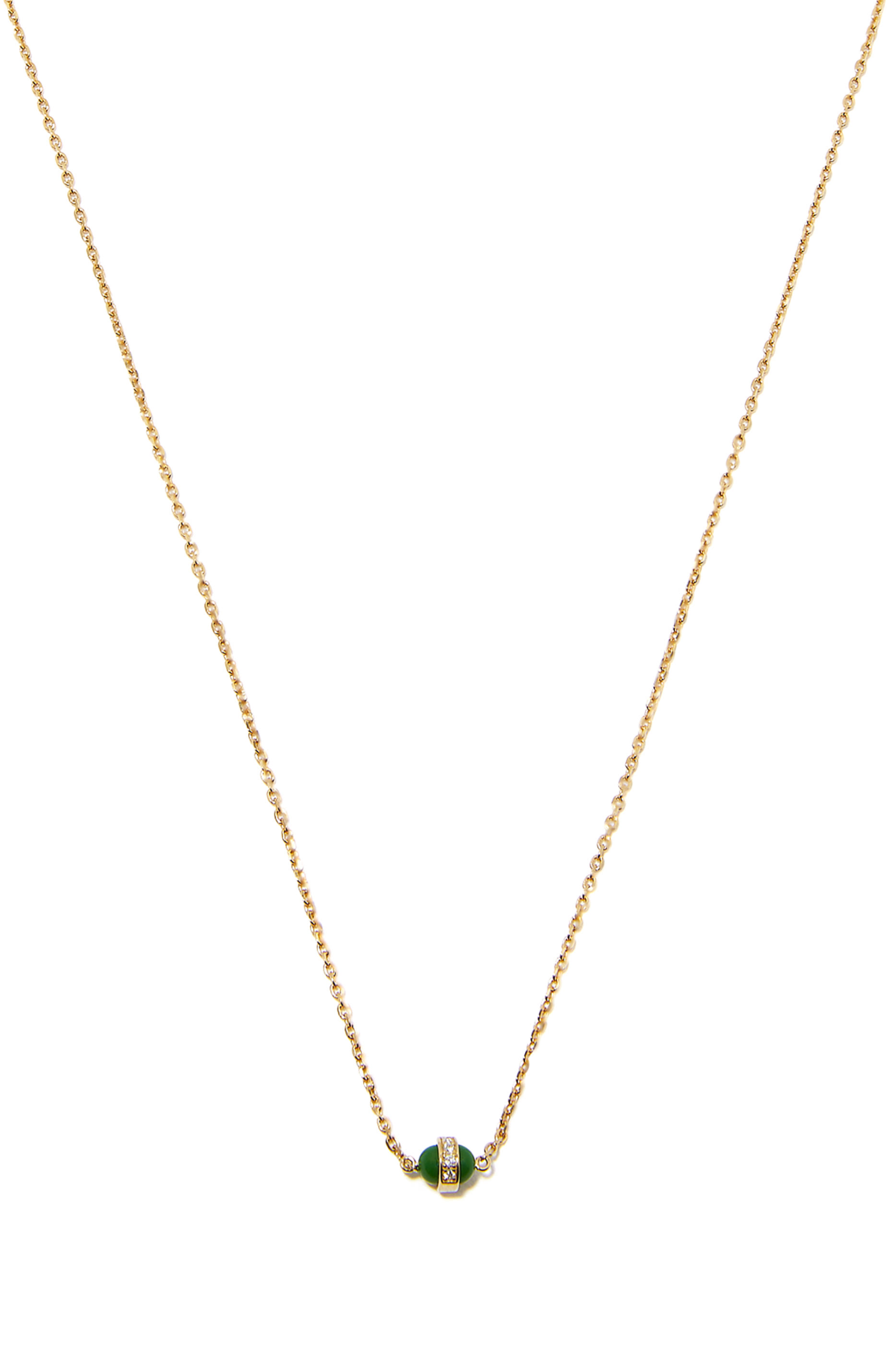 The Single Chlorine Necklace, 18k Yellow Gold & Diamonds