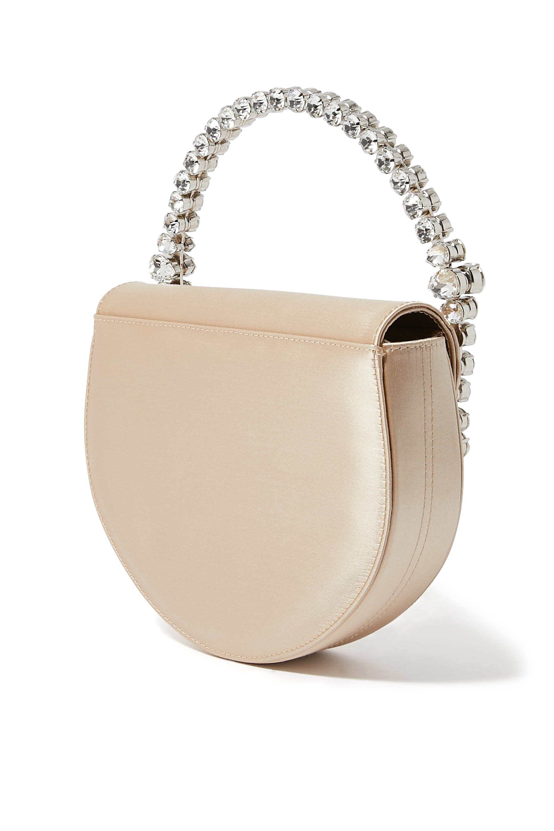 Eternity Flap Embellished Satin Clutch Bag