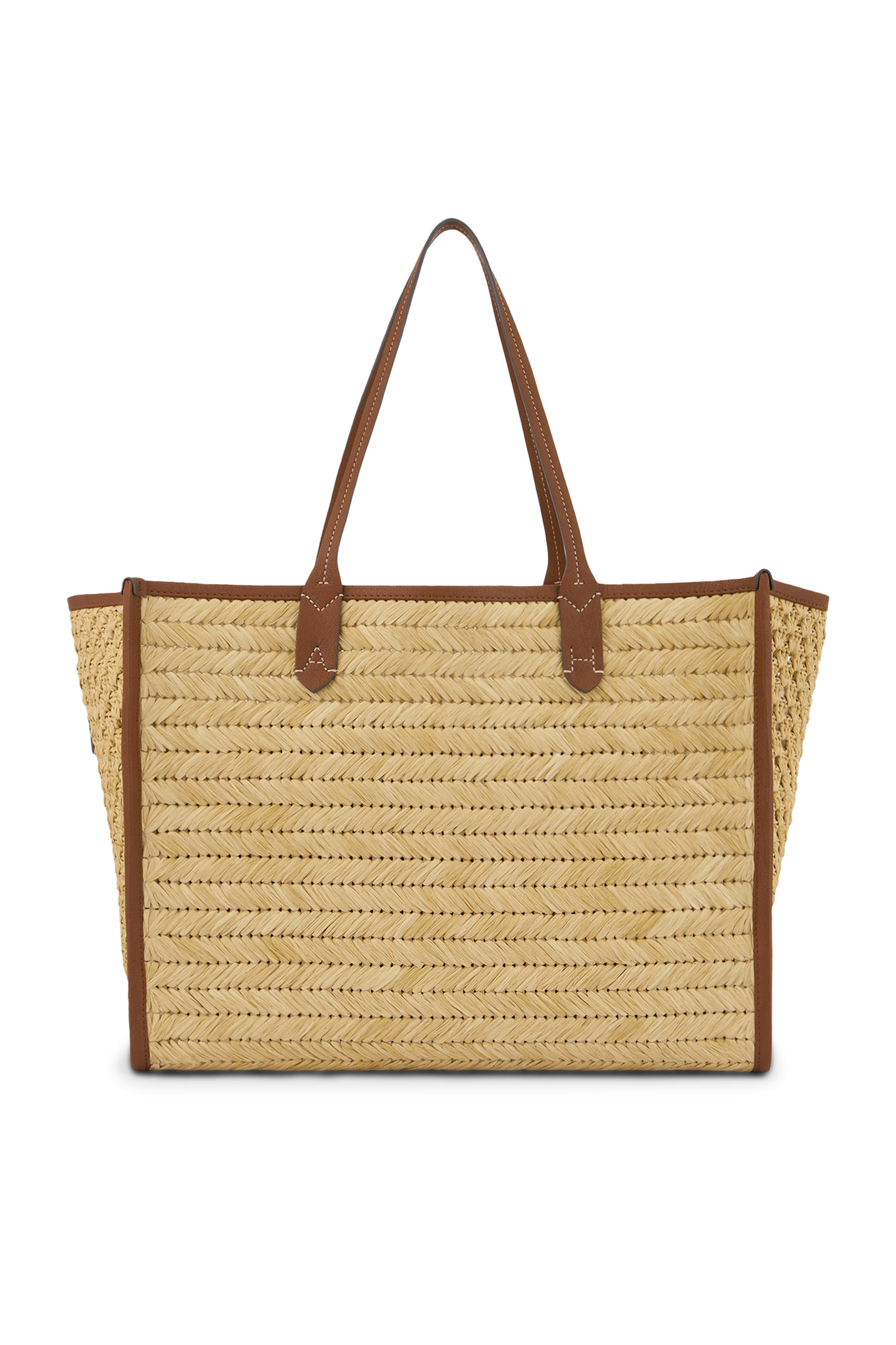 Tote Bag with Raffia Pocket