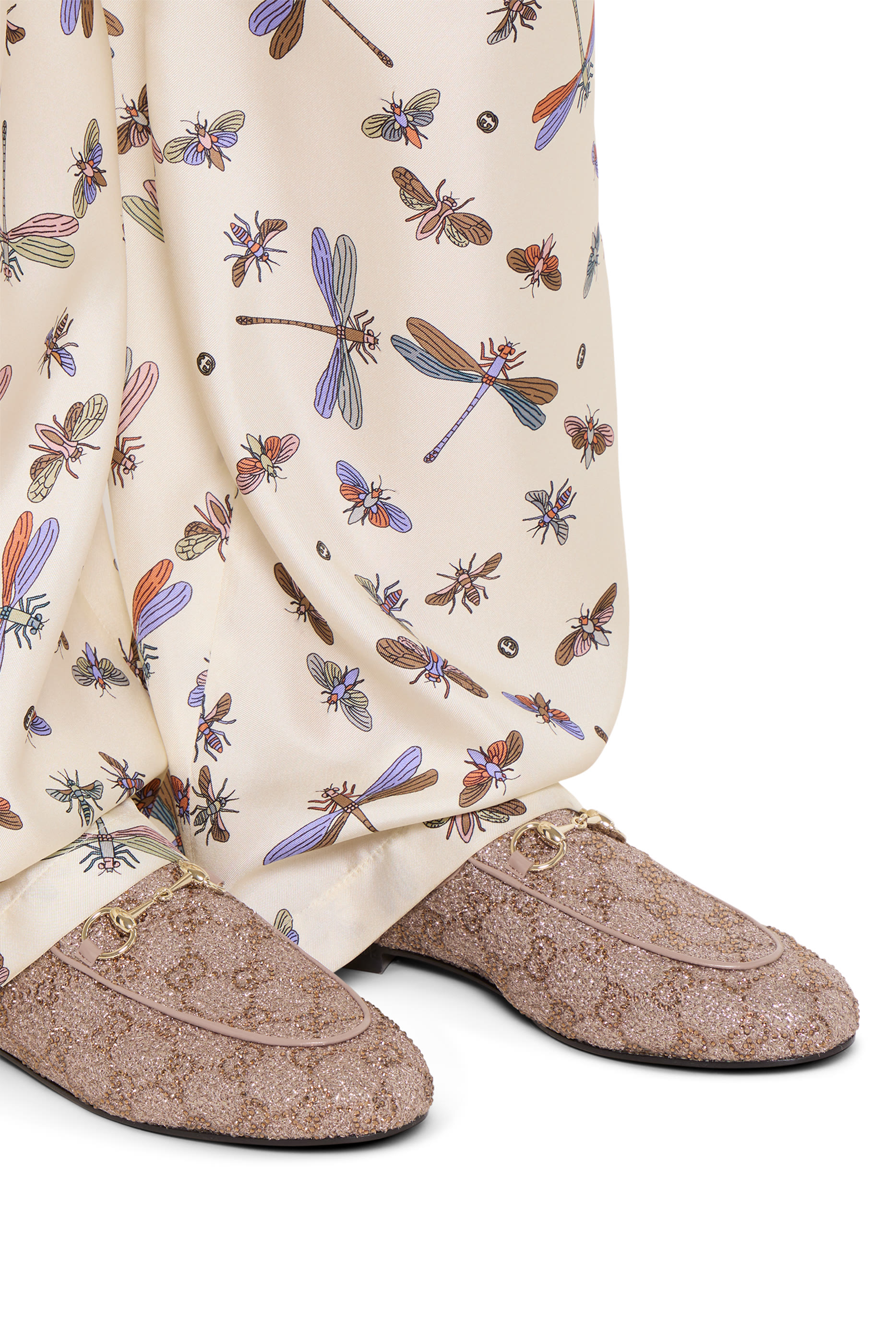 Princetown Slippers with Crystal Horsebit