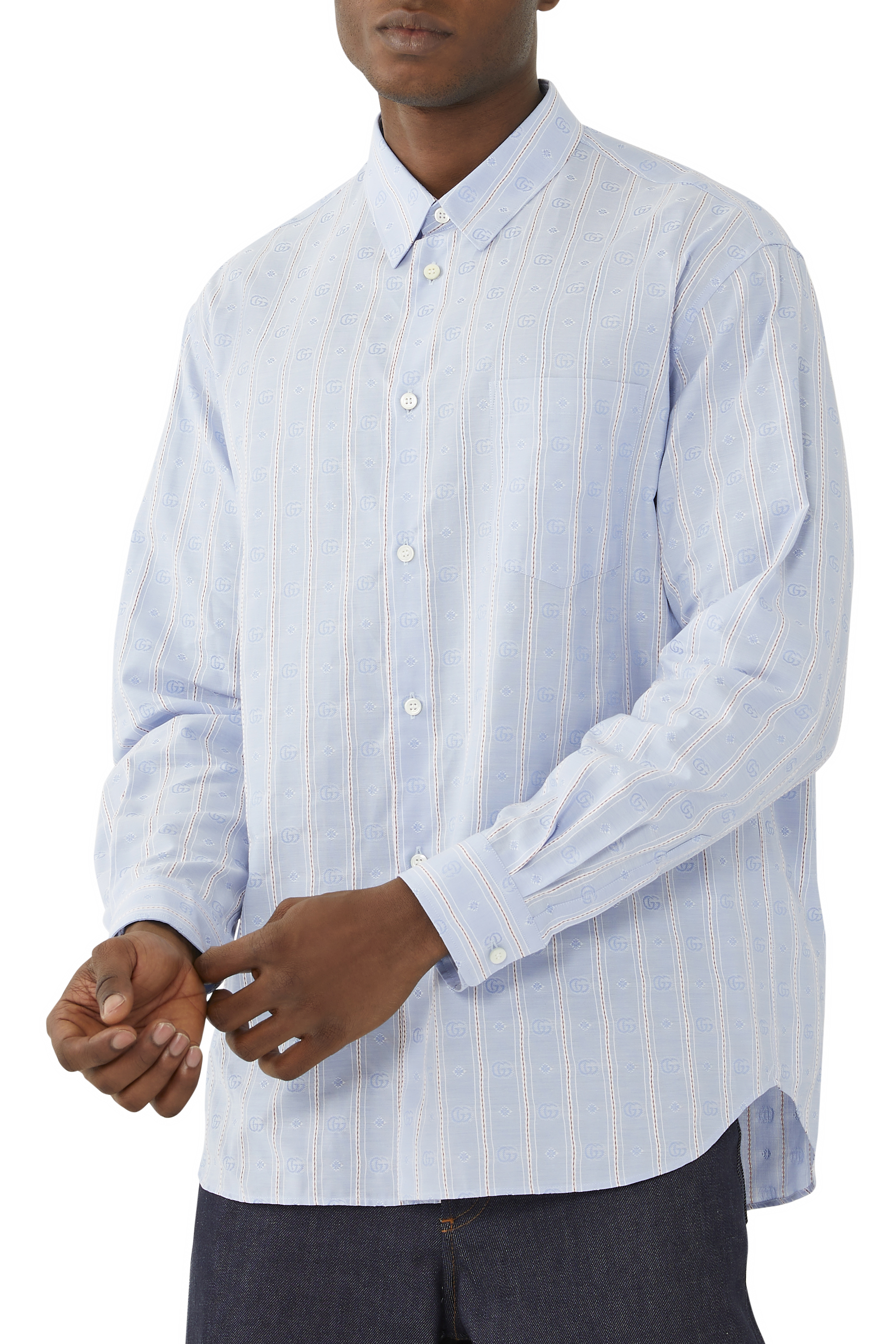 Striped Double G Shirt