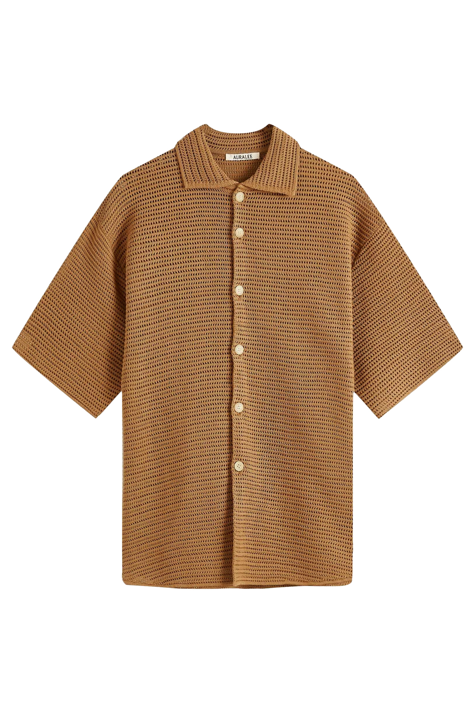  Cotton Mesh Knit Half-Sleeve Shirt 