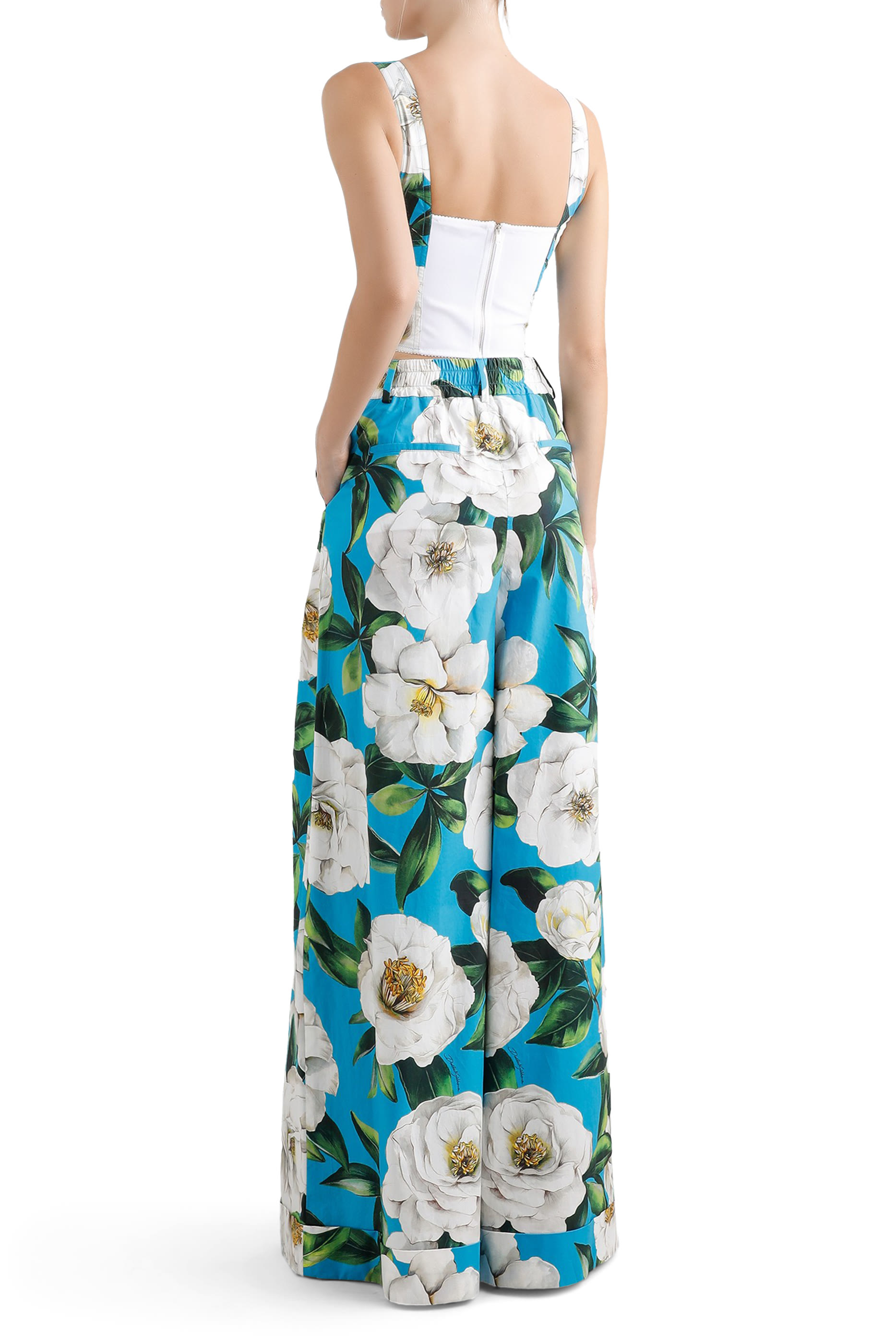 Gardenia Print Sleeveless Top