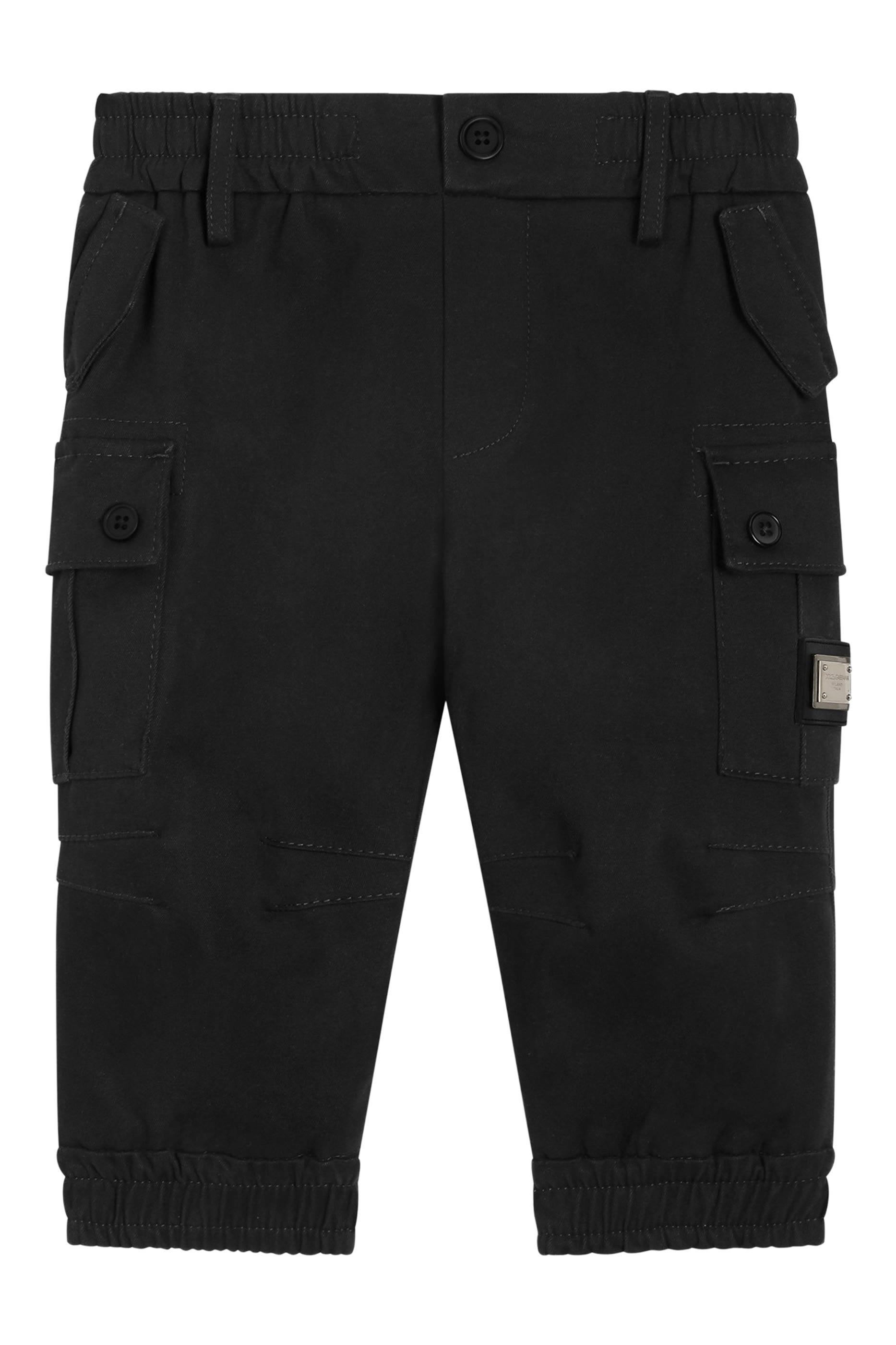 Kids Cotton Gabardine Cargo Pants