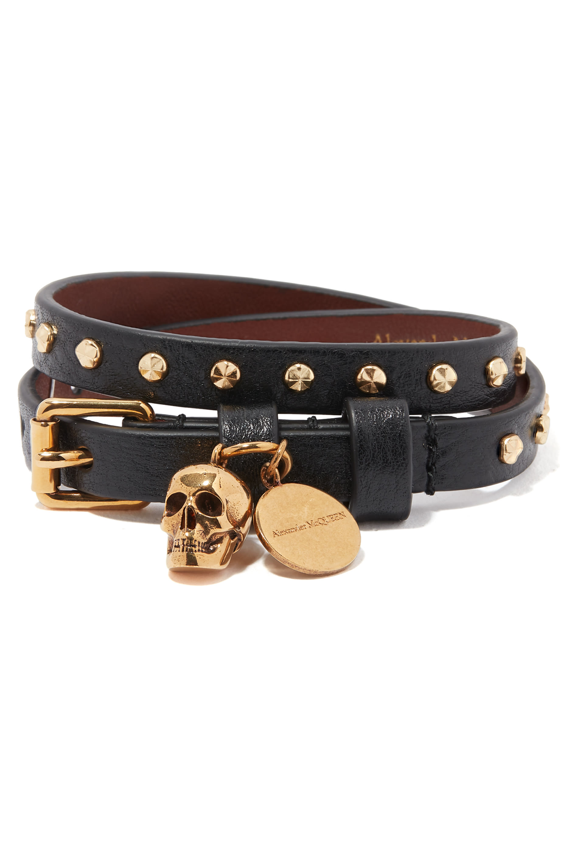 Hammered Studs Double Wrap Bracelet