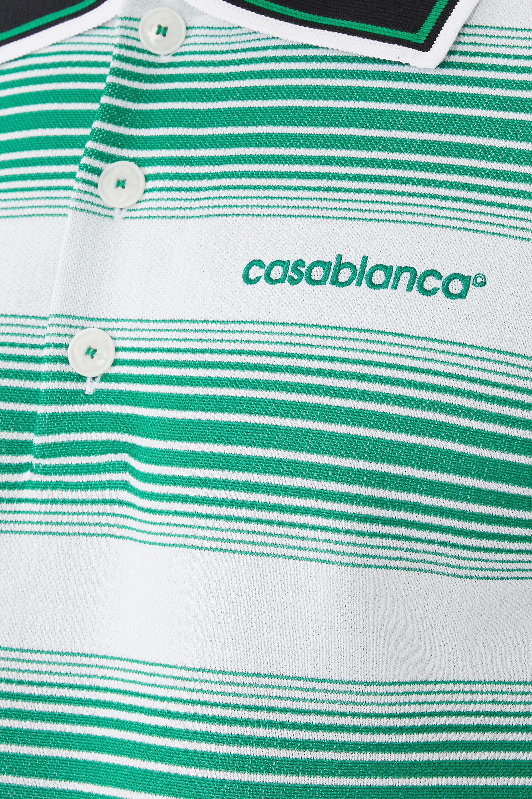 Striped Interlock Polo Shirt