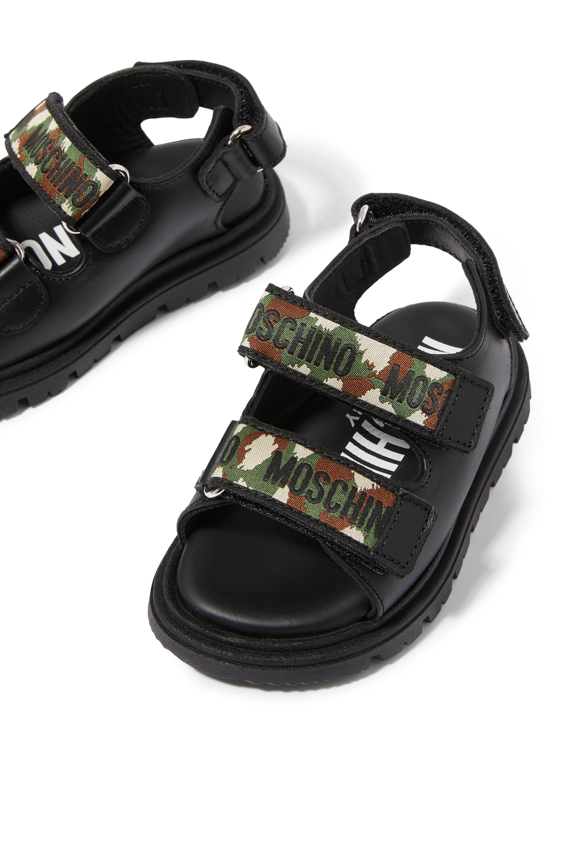 Kids Logo Leather Sneakers