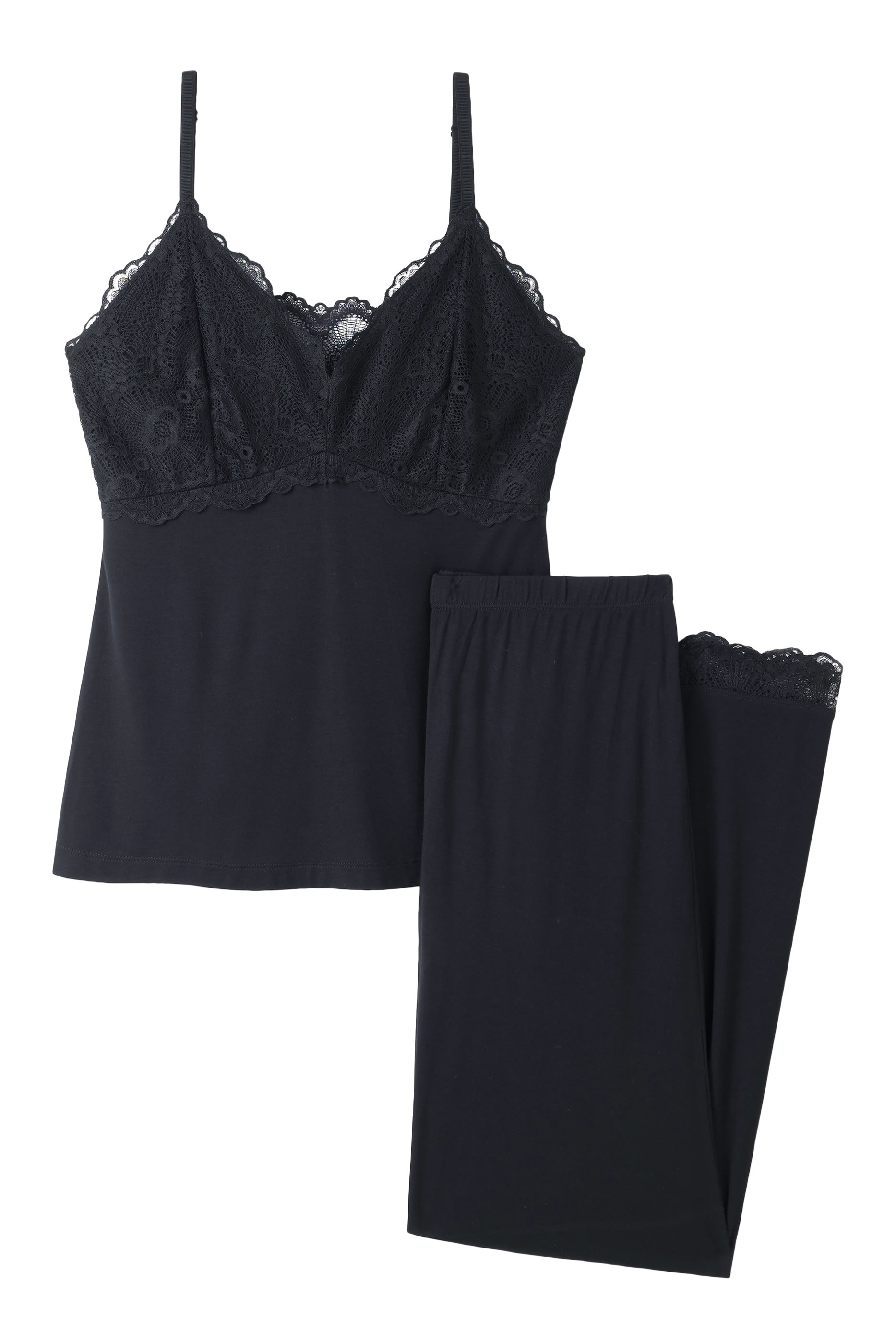 Jersey Lace Detail Cami PJ Set