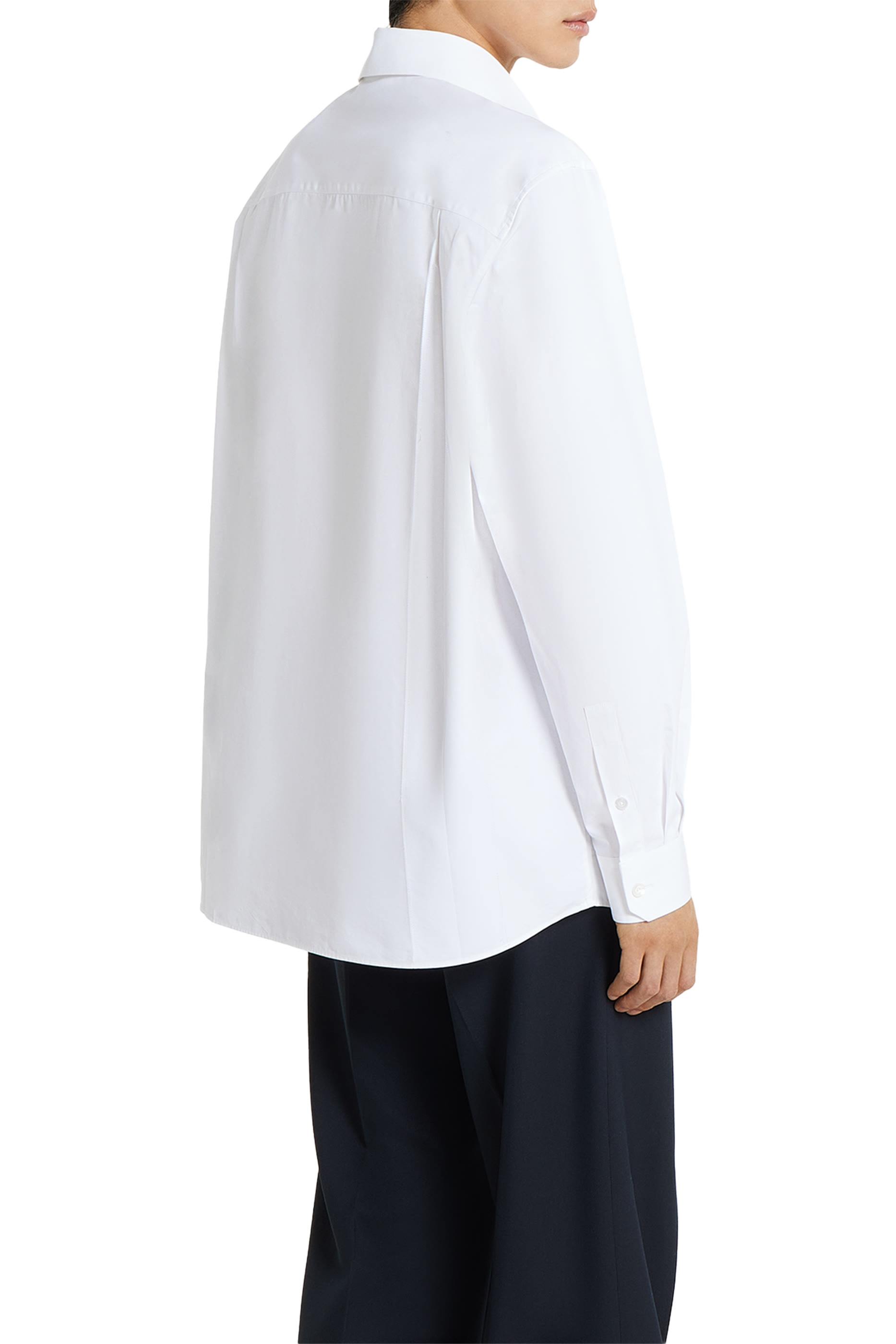 Logo Anchor Embroidery Cotton Poplin Shirt