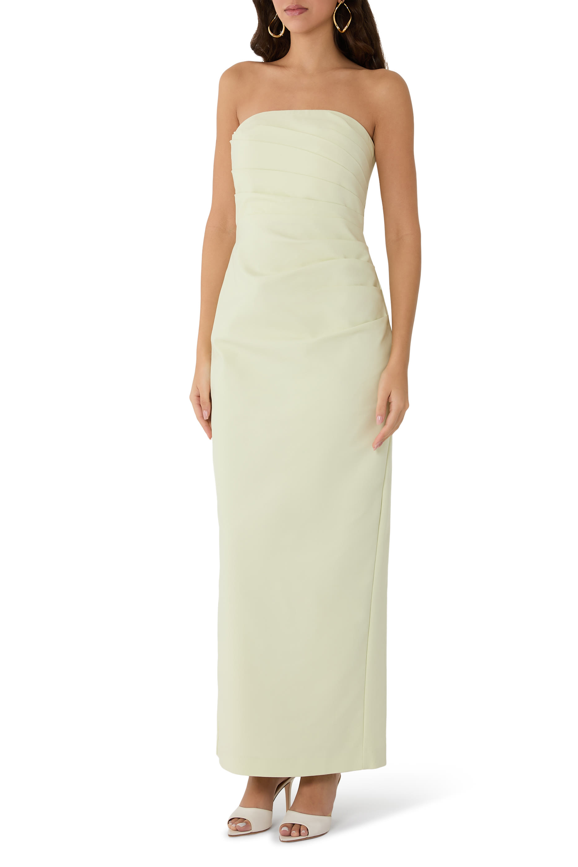 Lani Strapless Draped Maxi Dress
