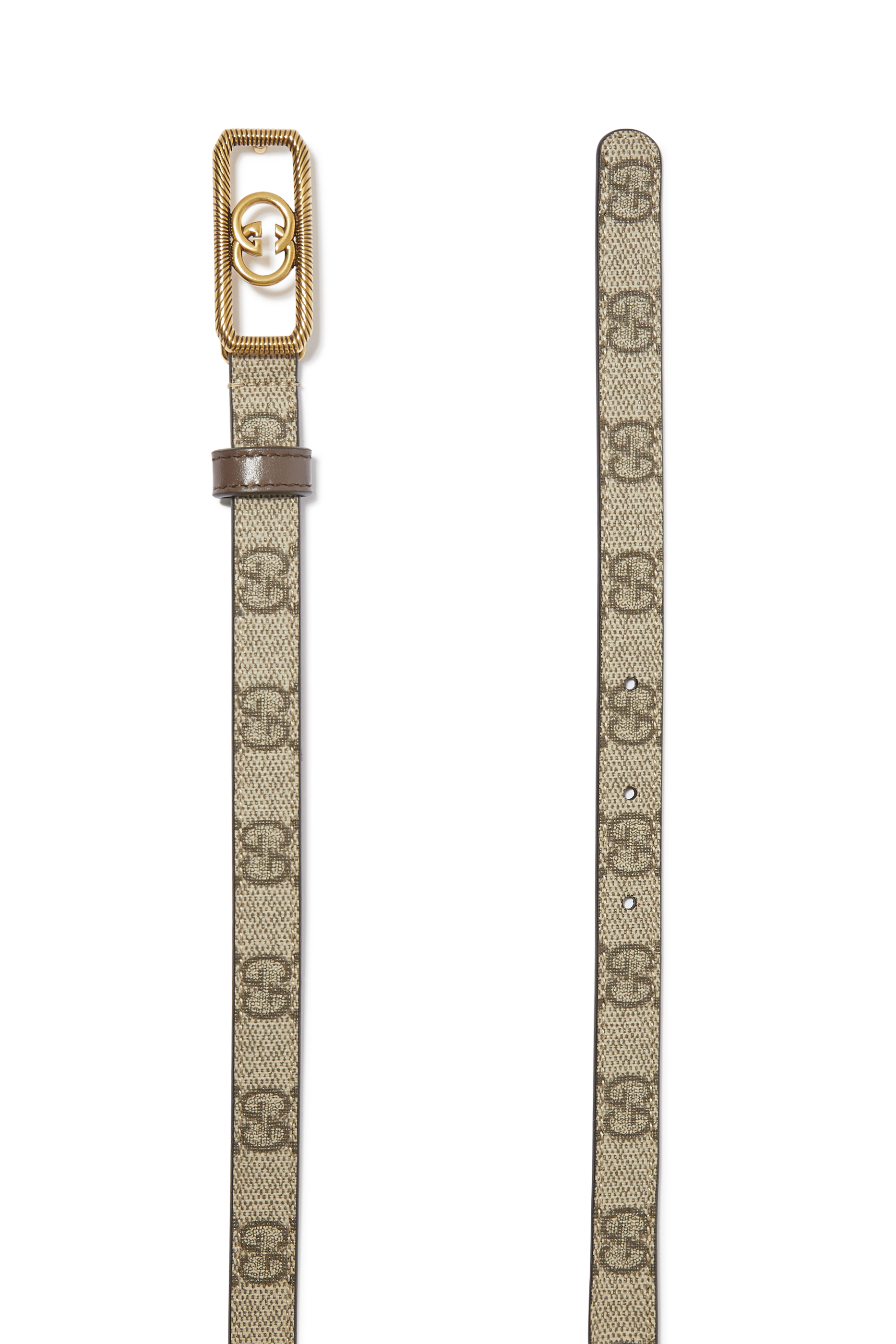 Thin Interlocking G Buckle Belt