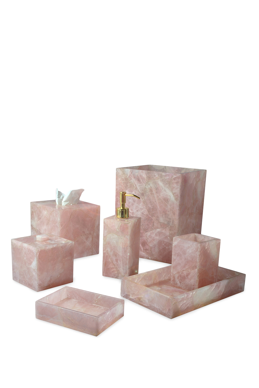 Taj Rose Quartz Storage Box
