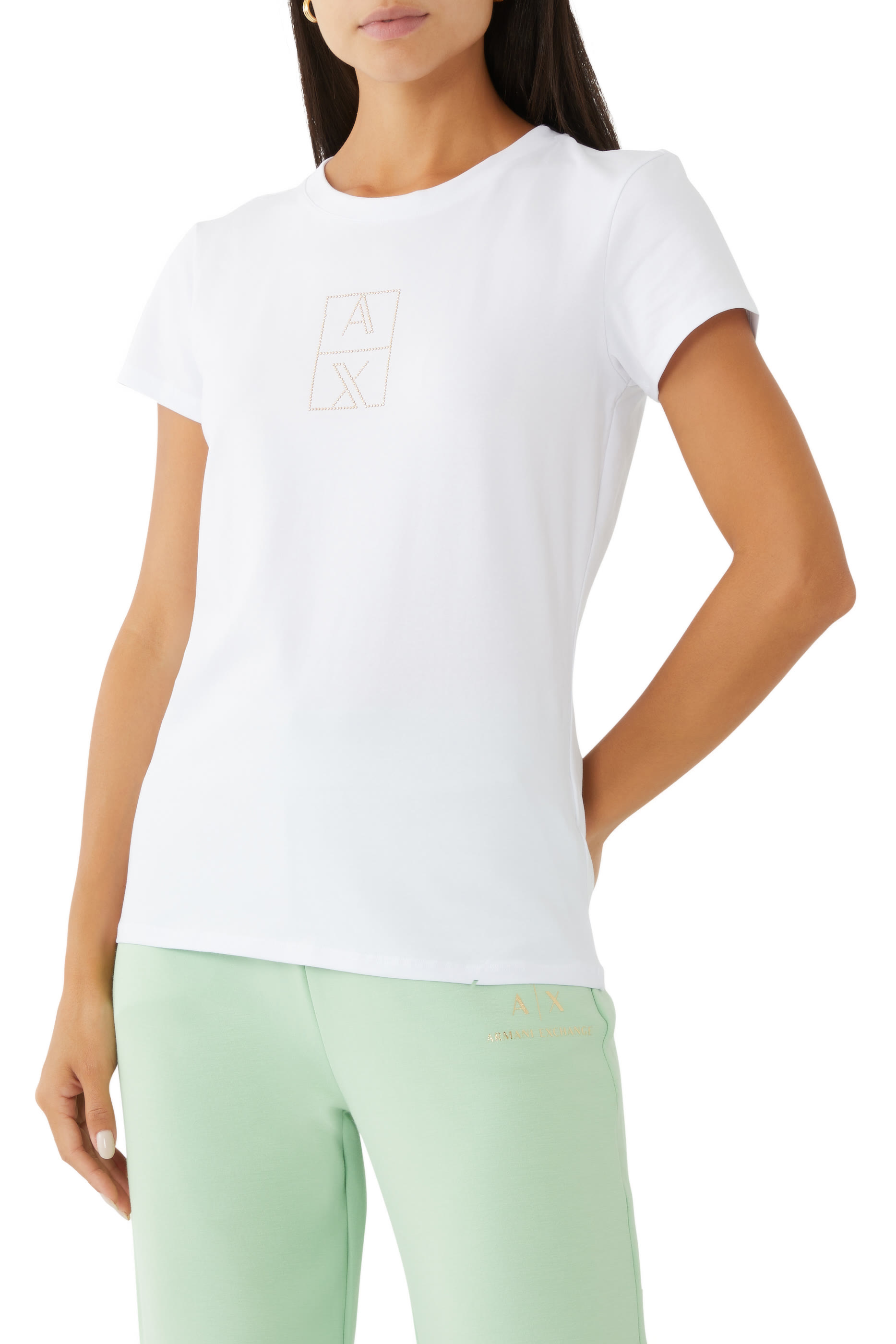 Logo Slim Fit T-Shirt in Stretch Cotton Jersey