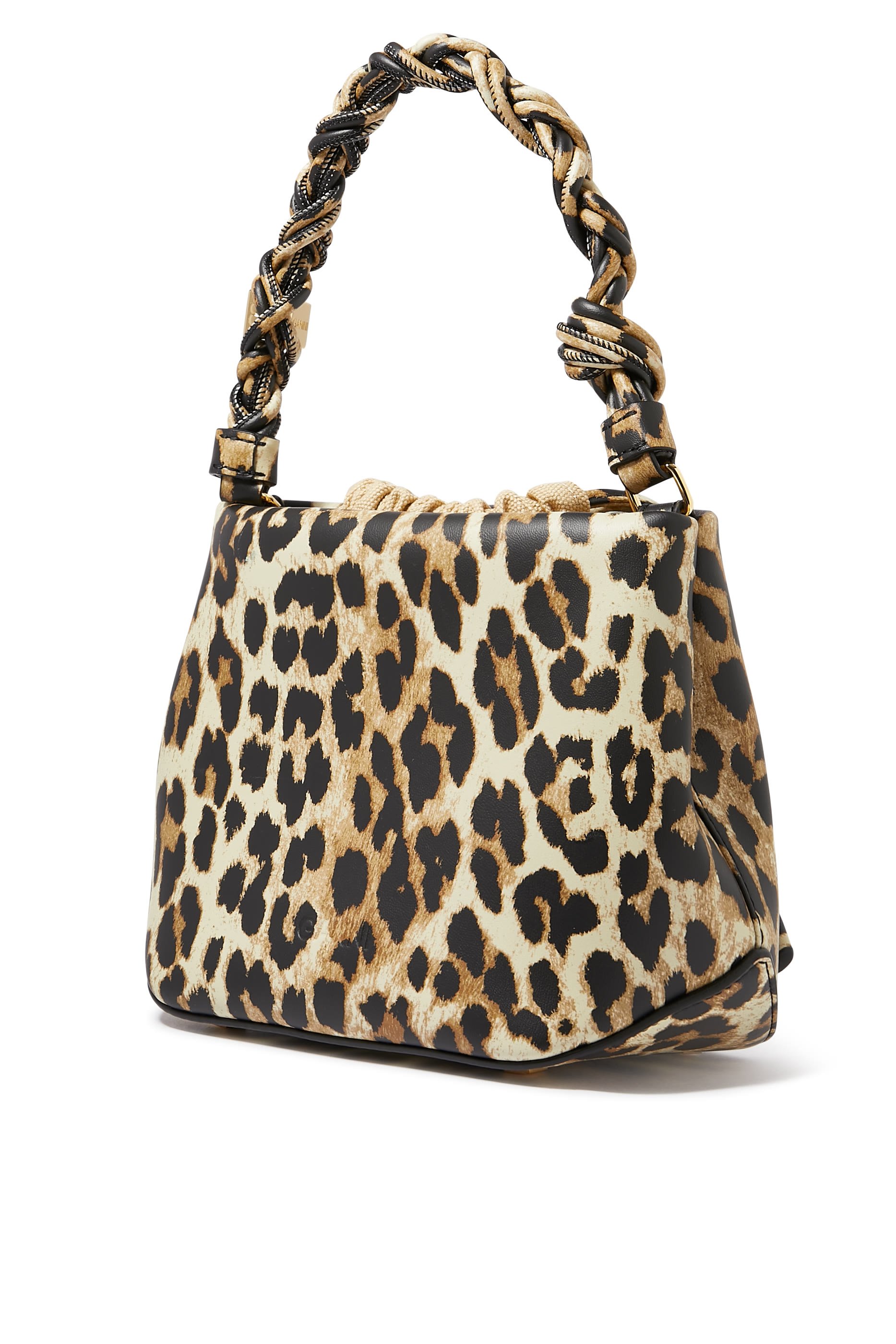 Leopard Print Bou Bucket Bag