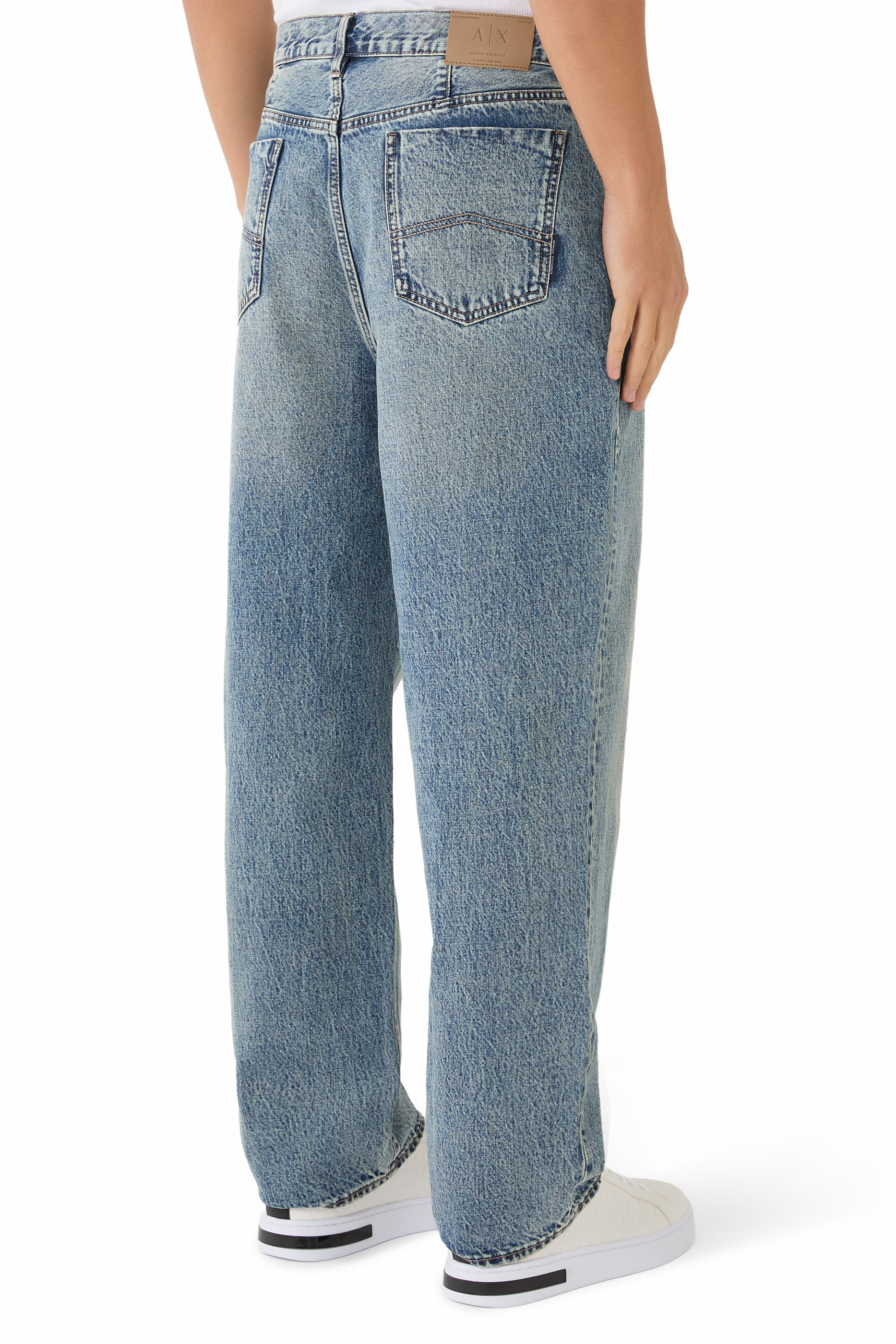 One Block Up Loose Denim Pants
