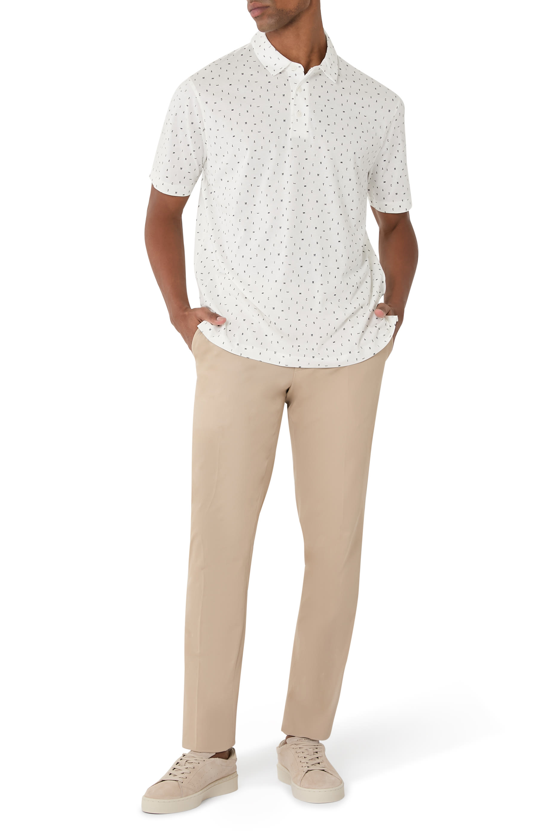 Logo Pattern Polo Shirt