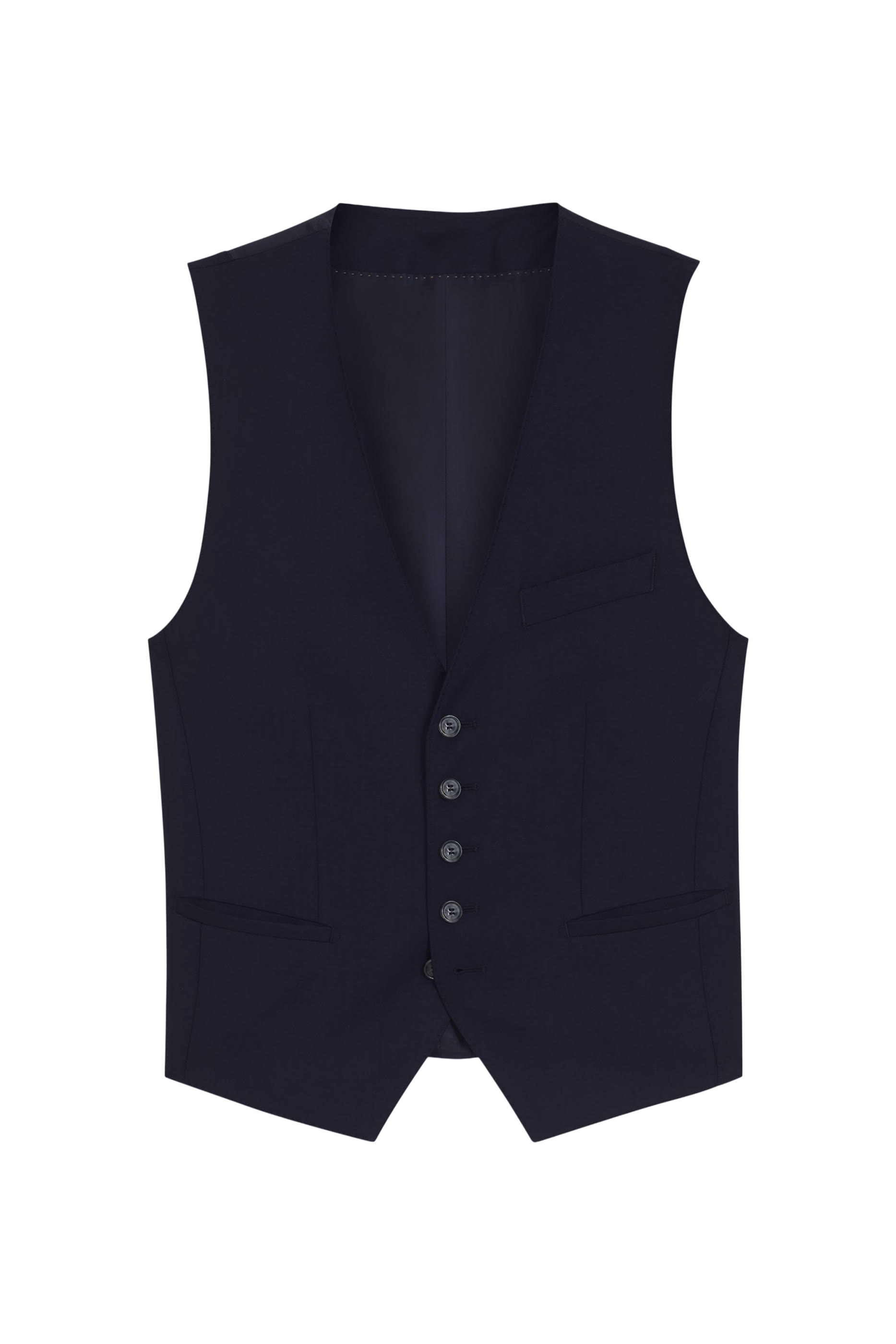 Stretch Slim-Fit Waistcoat in Virgin Wool