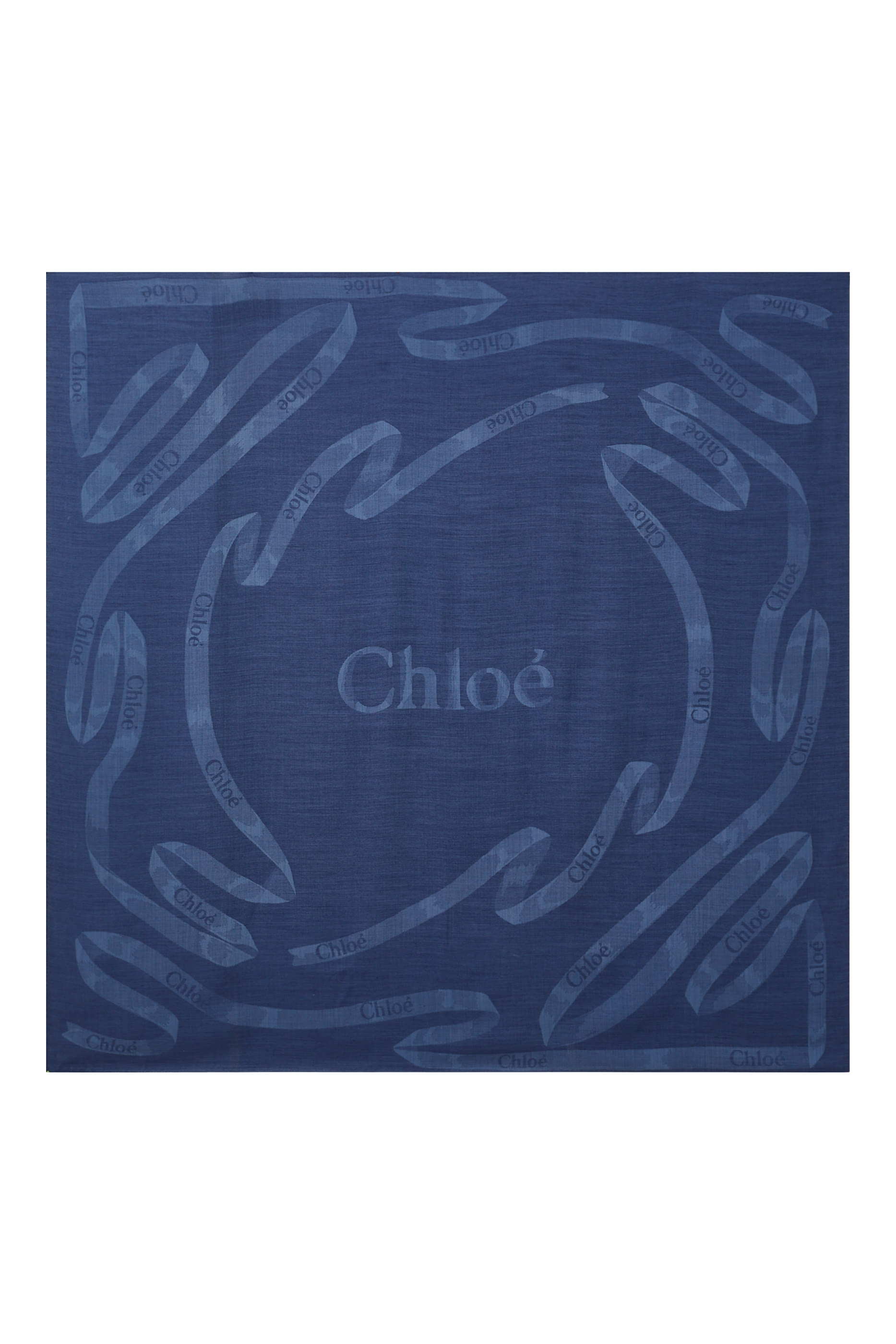 Logo Print Silk Scarf