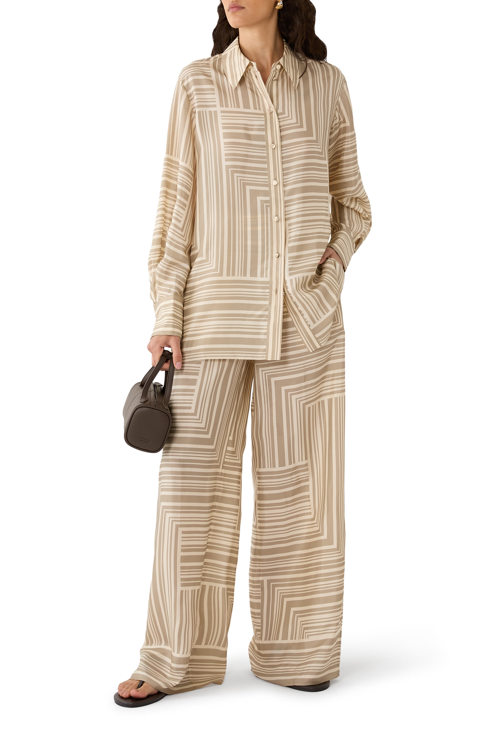 Atlan Printed Silk Blouse